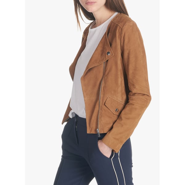 Blouson zippé en cuir