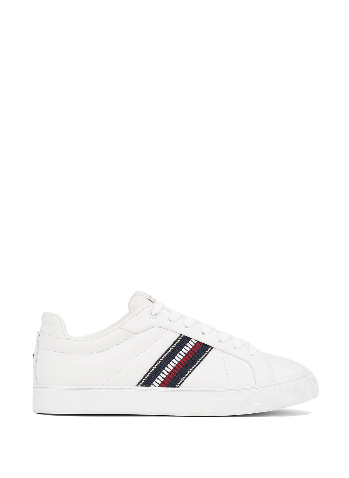 TOMMY HILFIGER Baskets en cuir à bandes Blanc