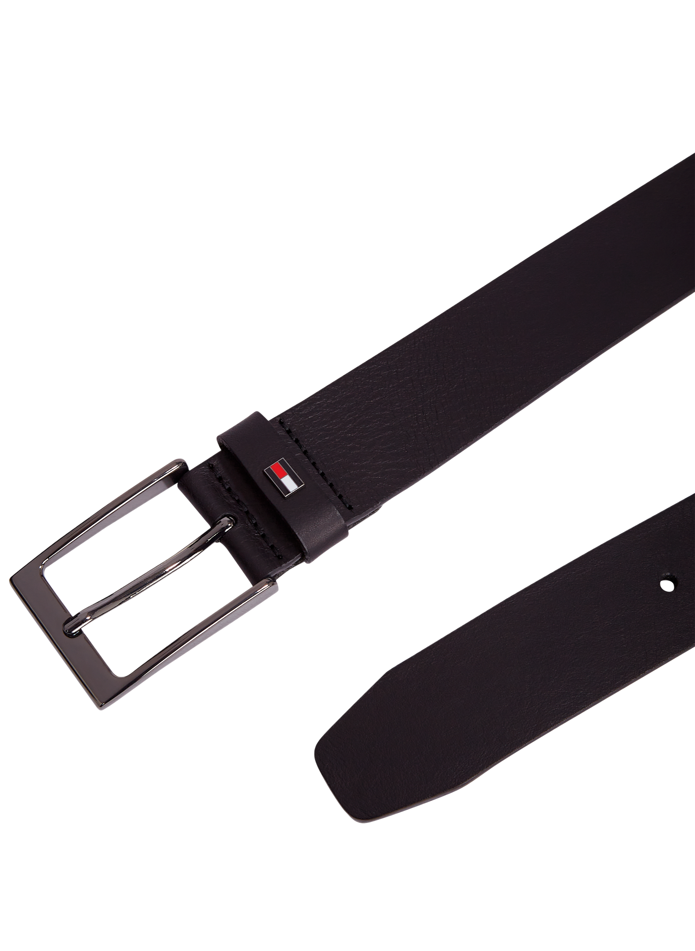 Calfskin leather belt TOMMY HILFIGER Black