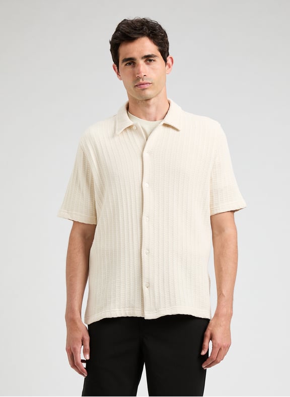 Organic cotton blend shirt White by SAMSOE SAMSOE SAMSOE SAMSOE Organic cotton blend shirt White