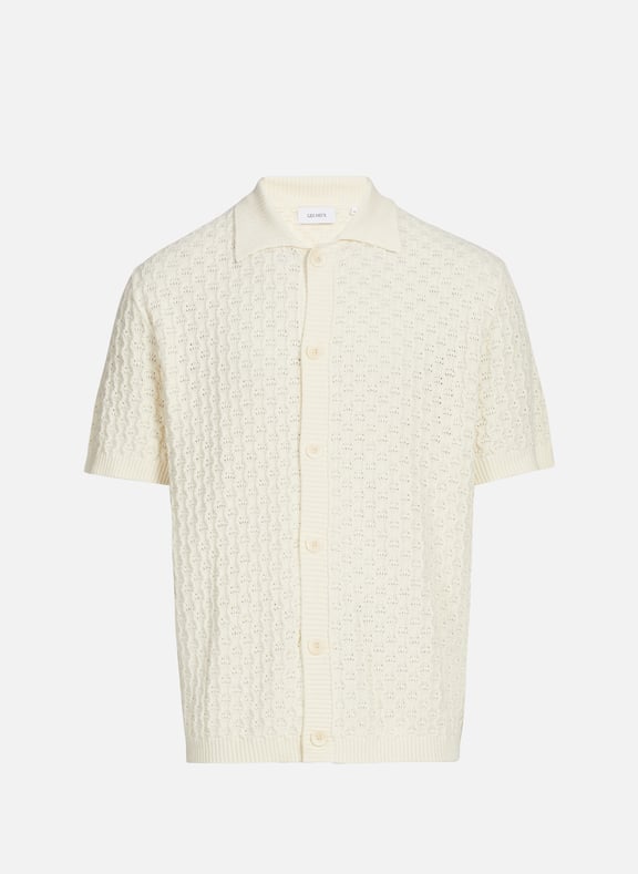 Openwork knit shirt Beige by LES DEUX LES DEUX Openwork knit shirt Beige