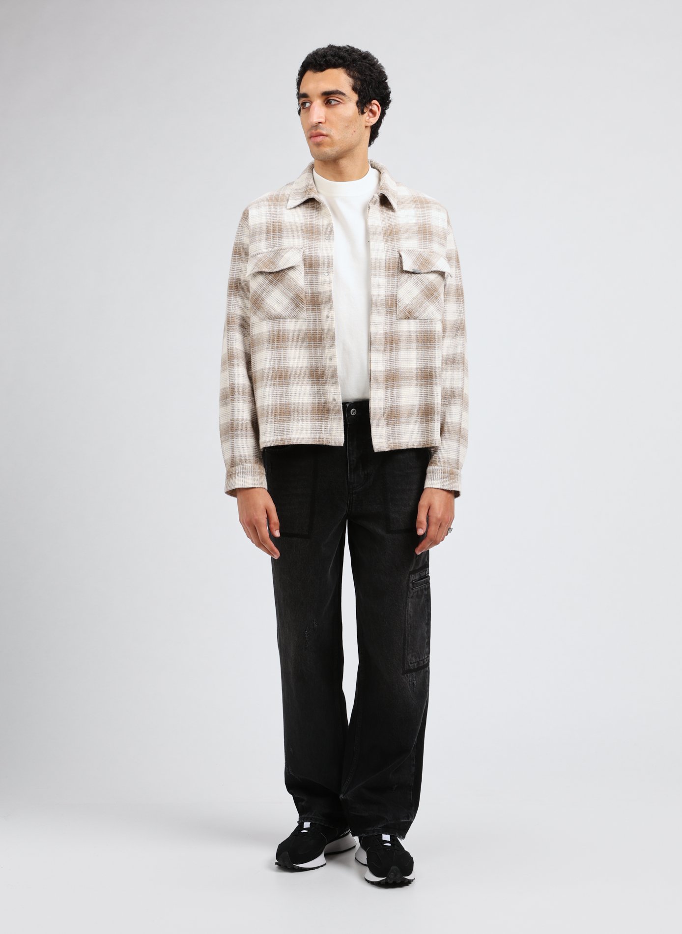 Flannel Waffle Overshirt REPRESENT Brown