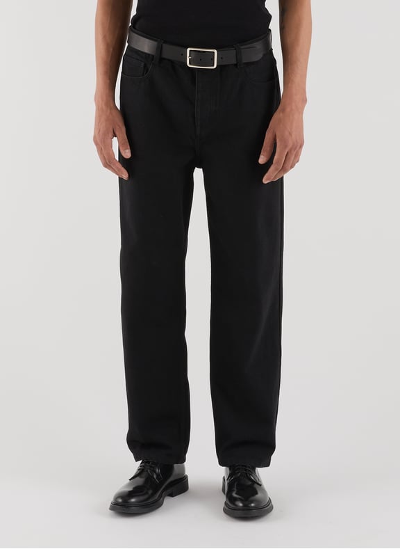 Straight-fit cotton jeans Black by SAISON 1865 SAISON 1865 Straight-fit cotton jeans Black