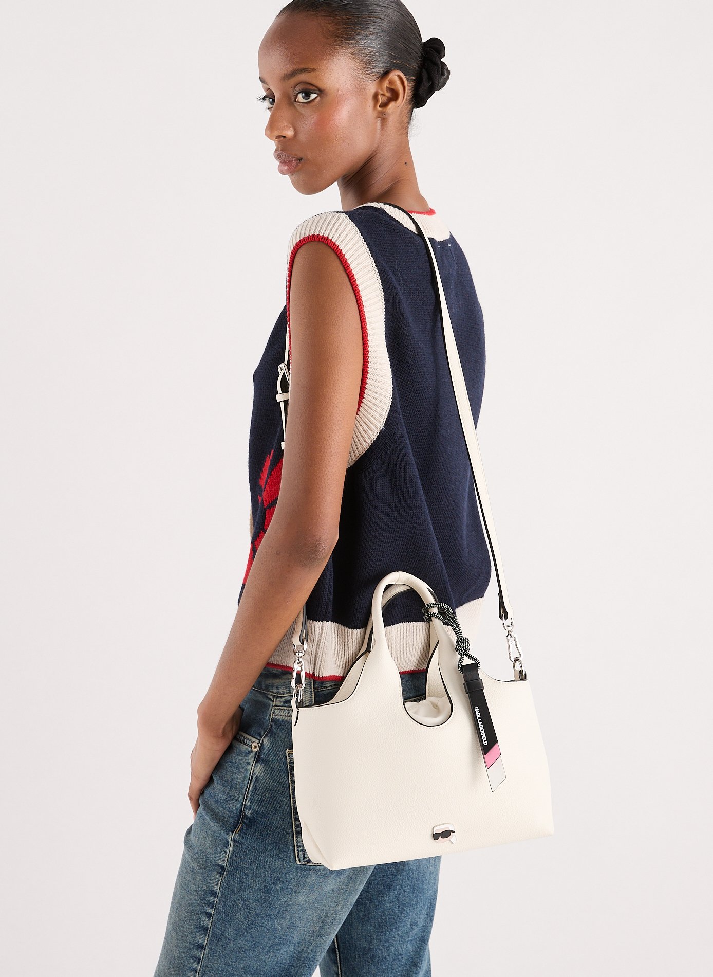 Sac à main Ikon KARL LAGERFELD Beige