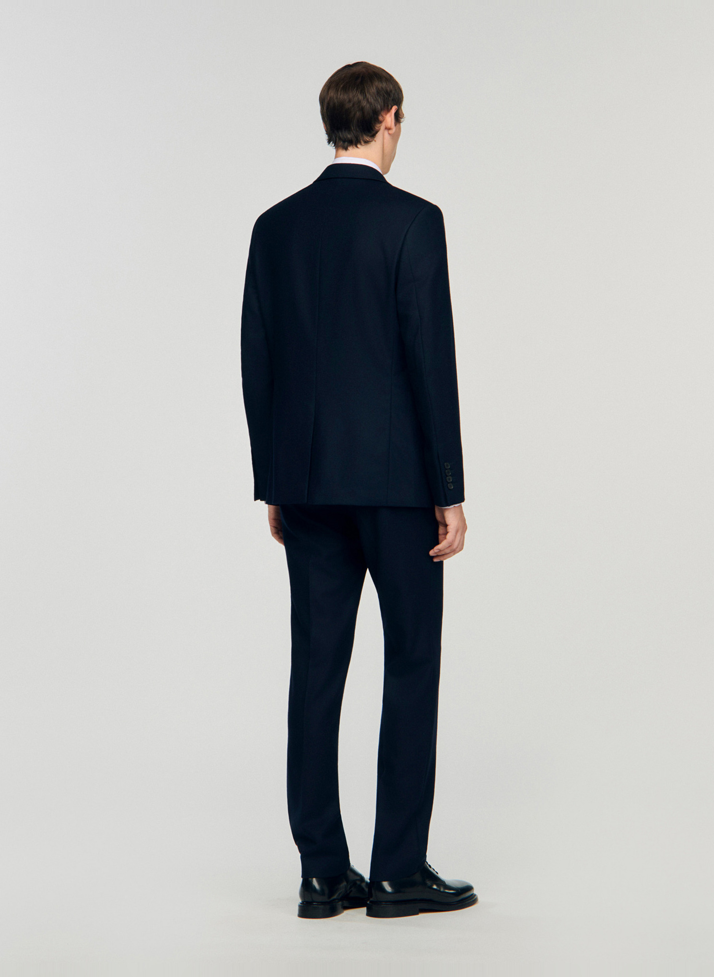 Veste ajustée en laine SANDRO Bleu