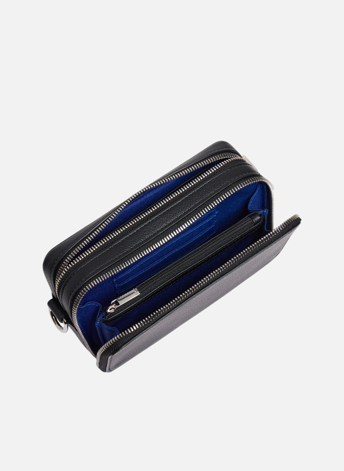 Petite sacoche 2 compartiments emile en cuir grainé LE TANNEUR Noir