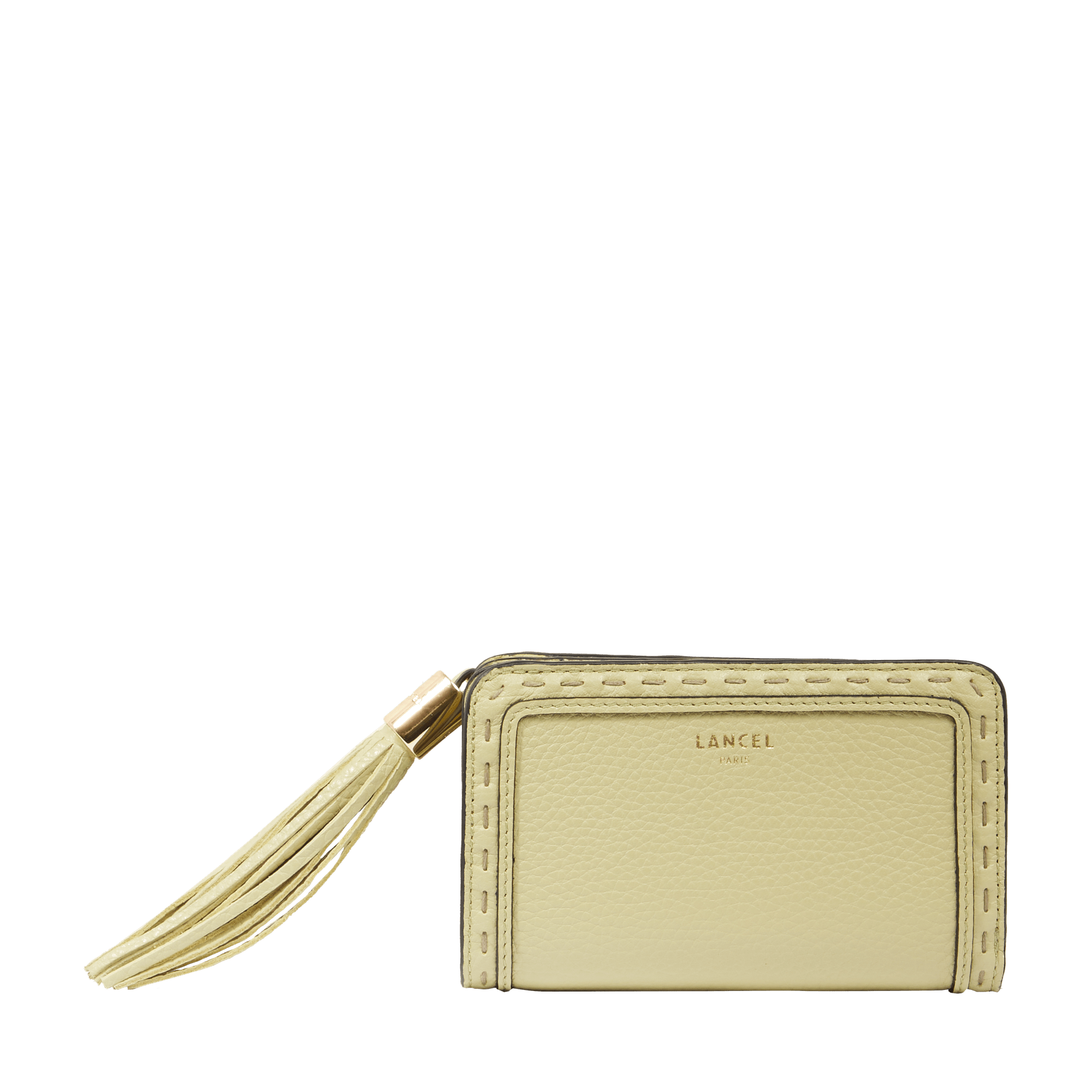 LANCEL Portefeuille rectangulaire zippé premier flirt de lancel en cuir Vert