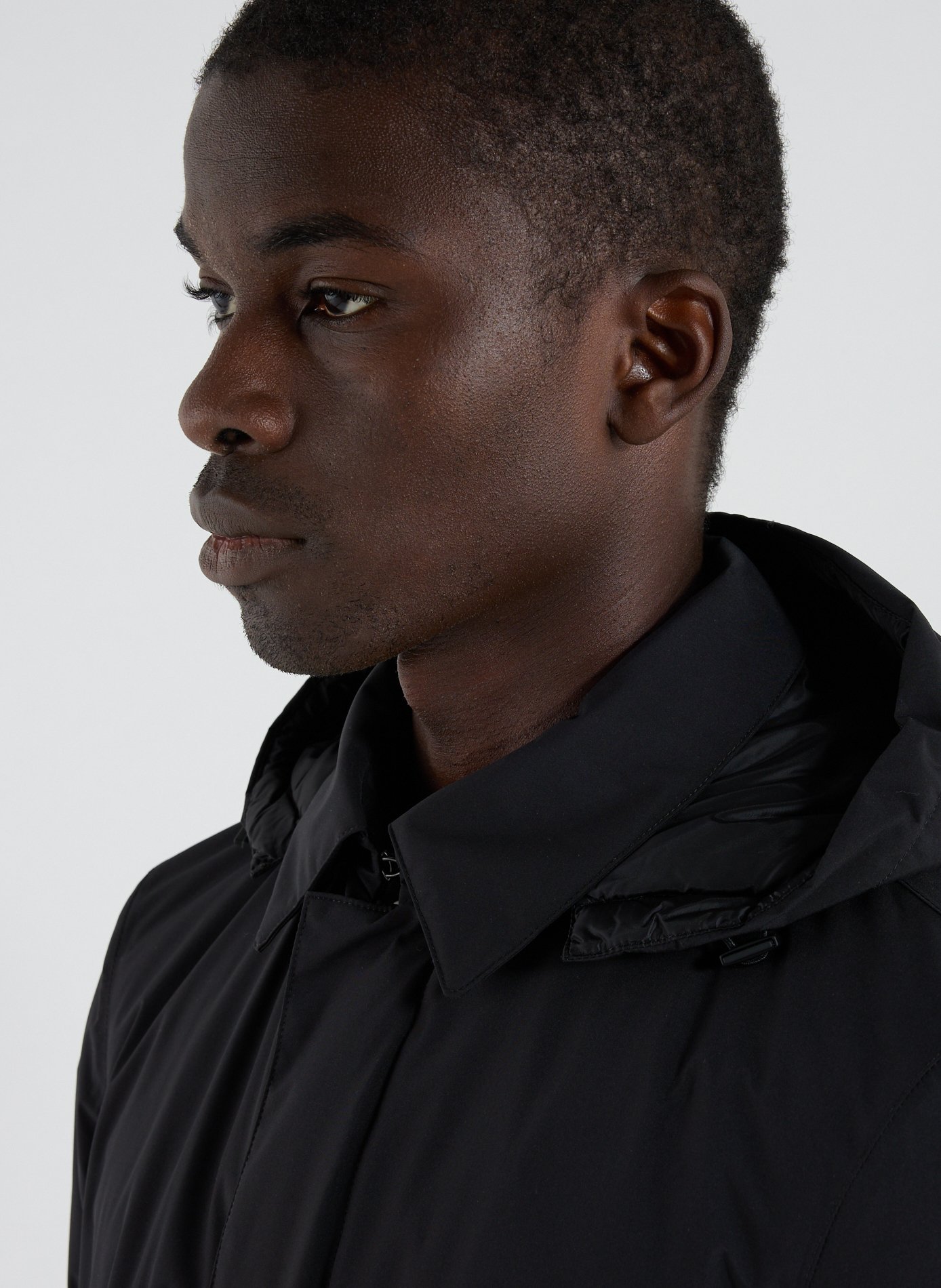 Hooded plain parka HERNO Grey