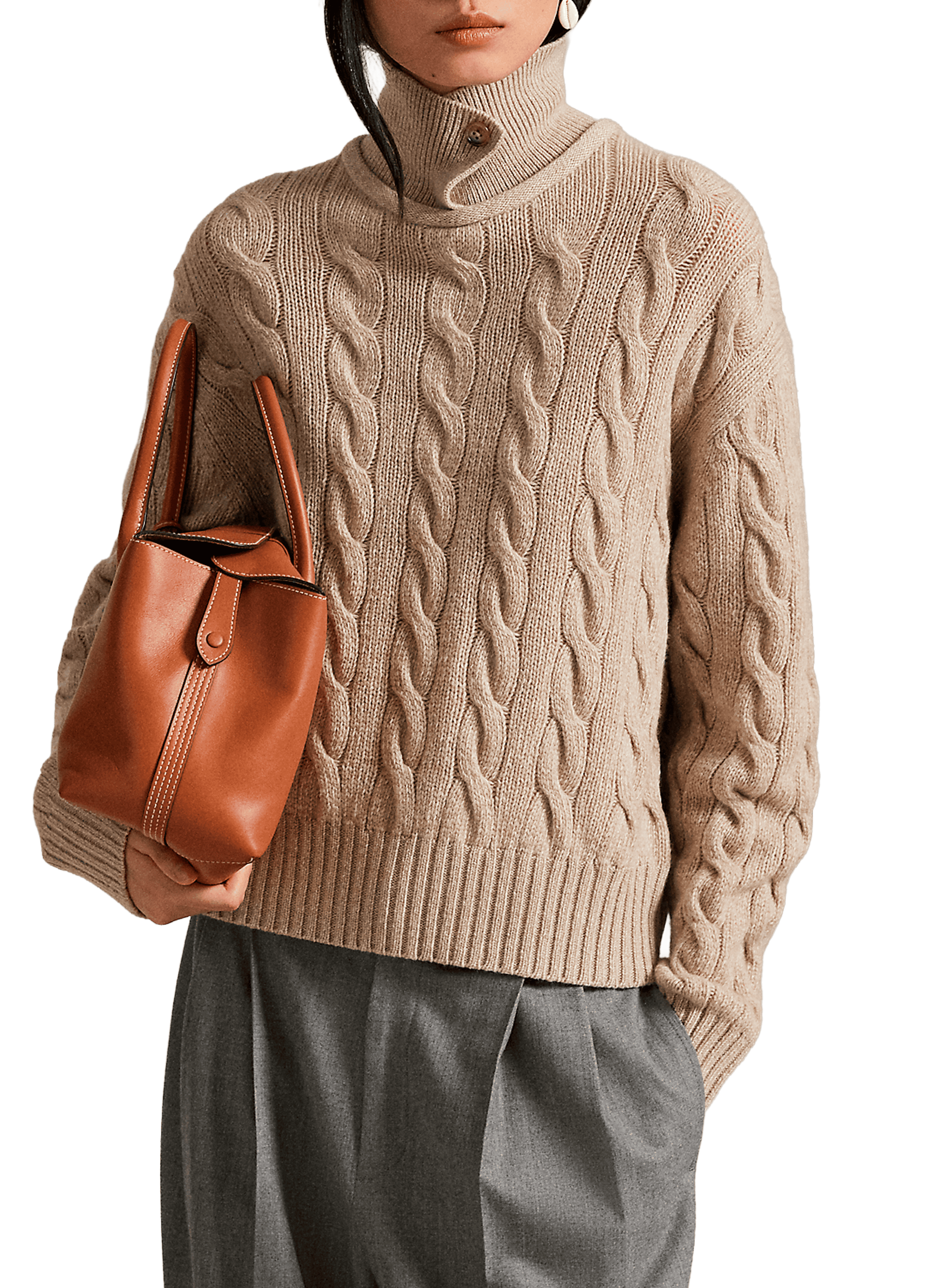 POLO RALPH LAUREN Wool and cashmere Jumper Beige