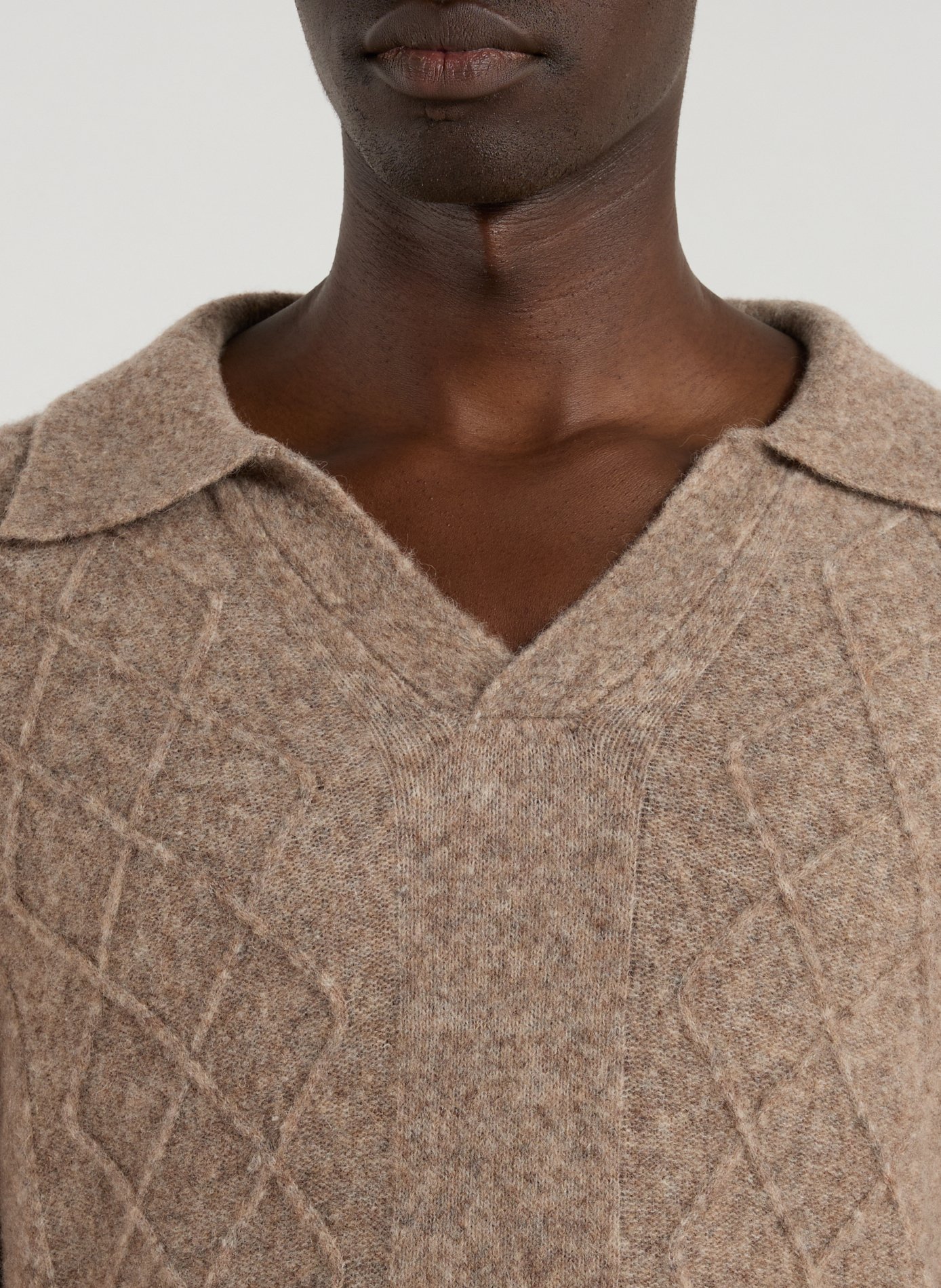 Pull en laine mélangée  HOLZWEILER Marron