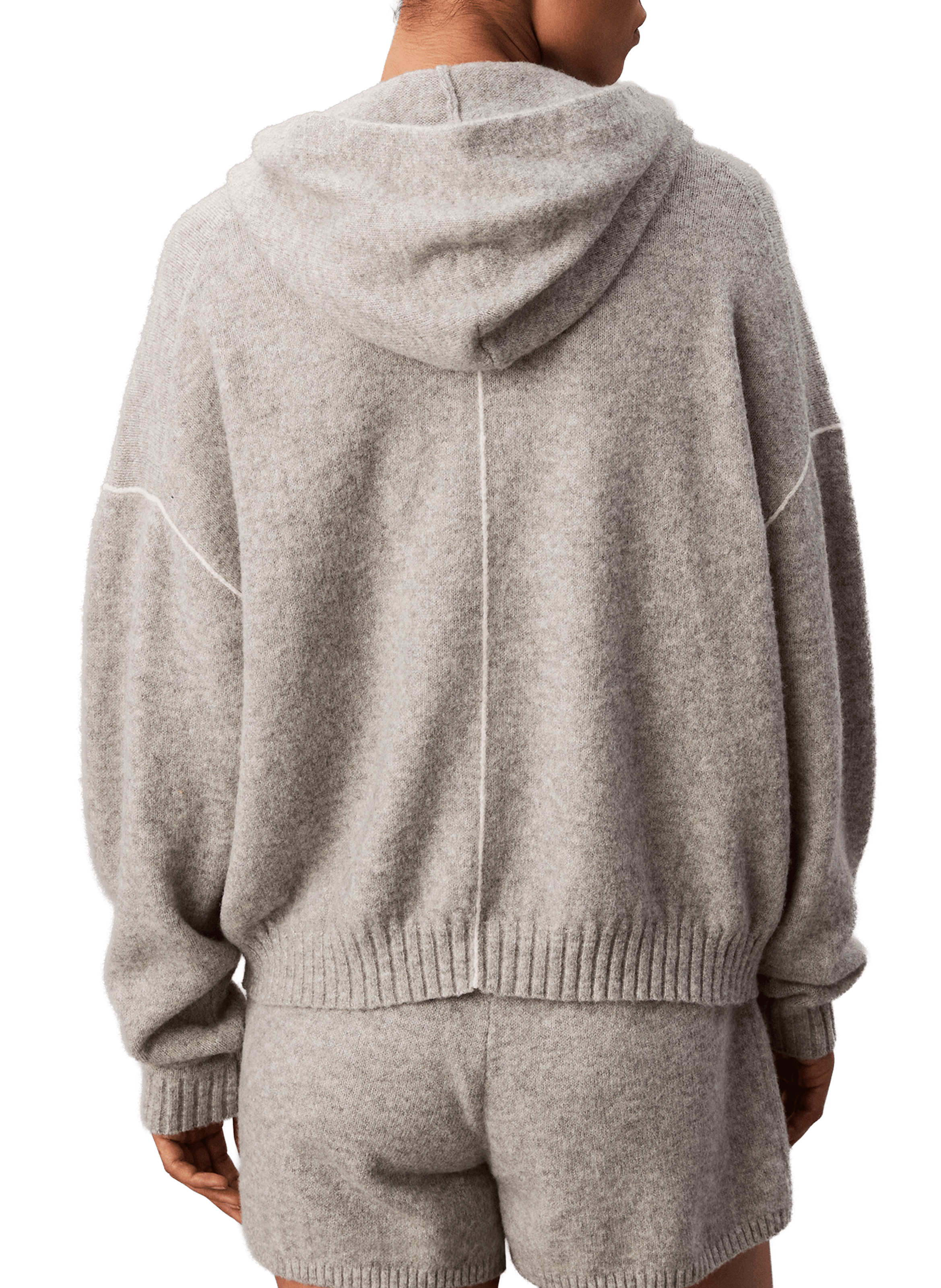 Straight Hooded Sweater CALVIN KLEIN Grey