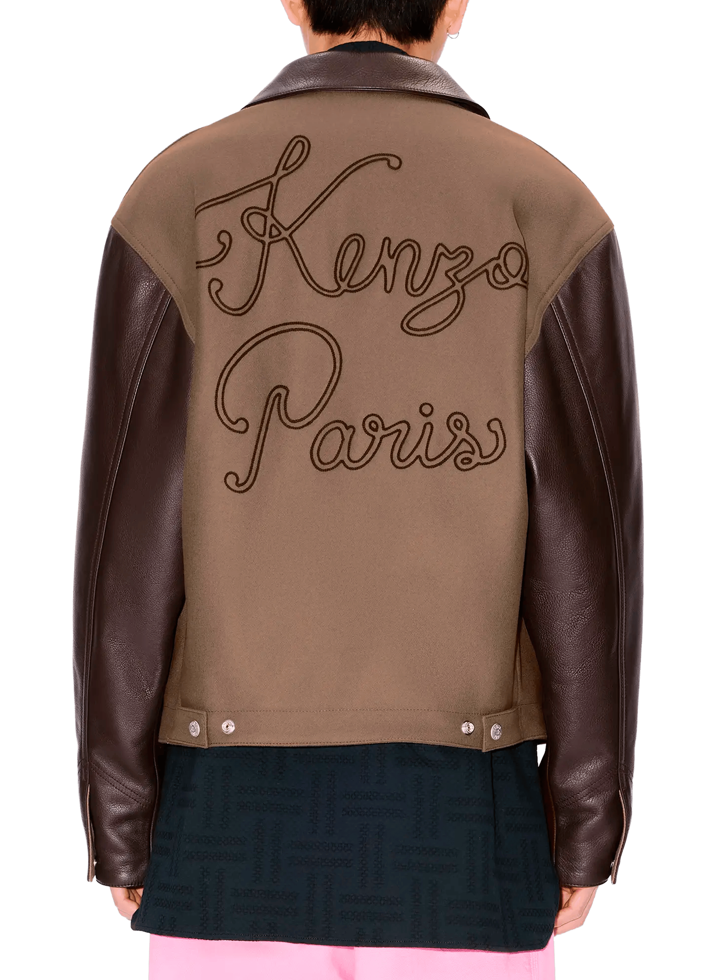 Straight jacket with logo KENZO Brown