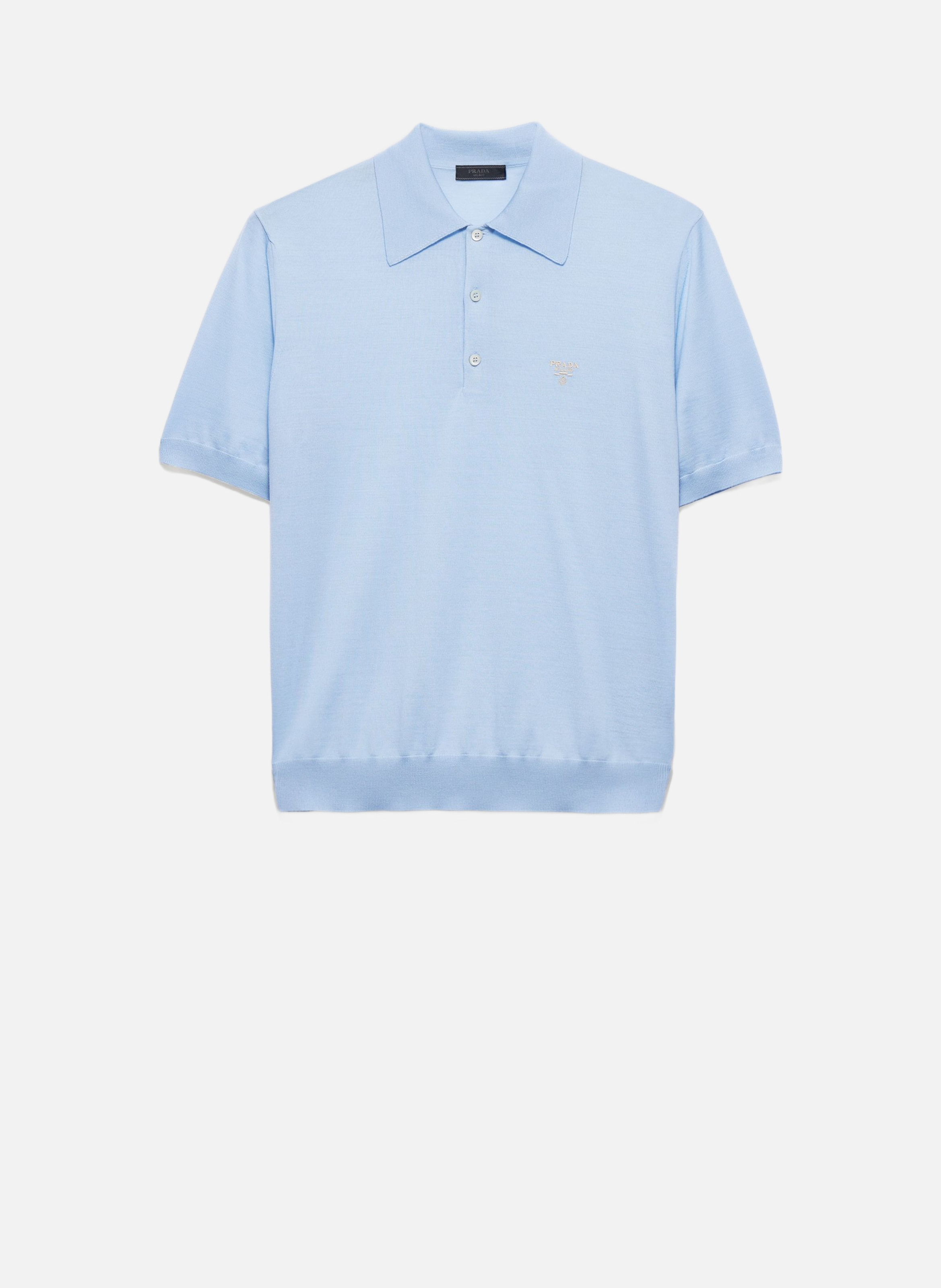Polo en laine extra fine PRADA Bleu
