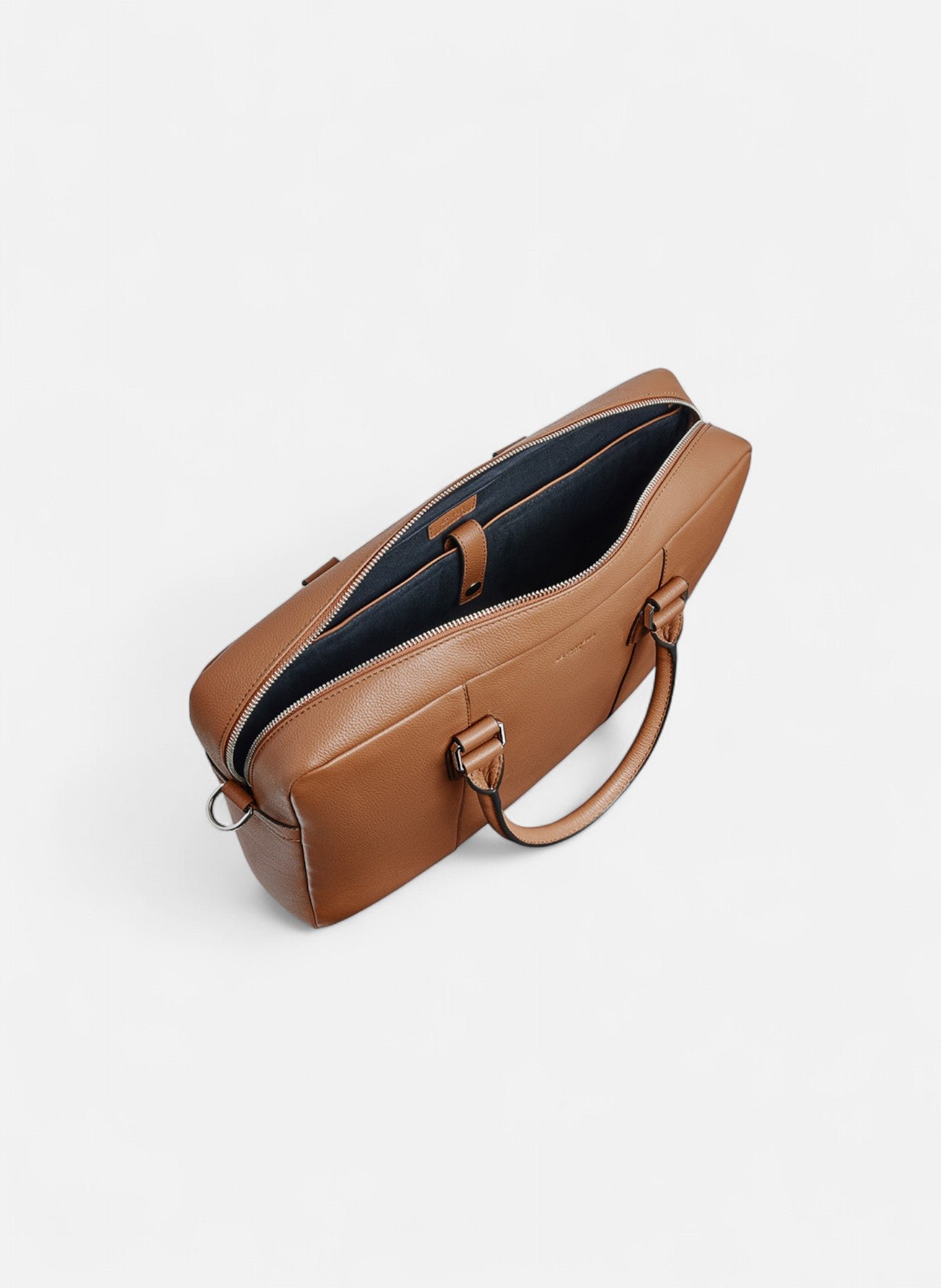 Porte documents 15" marceau en cuir grainé moyen modèle LE TANNEUR Marron