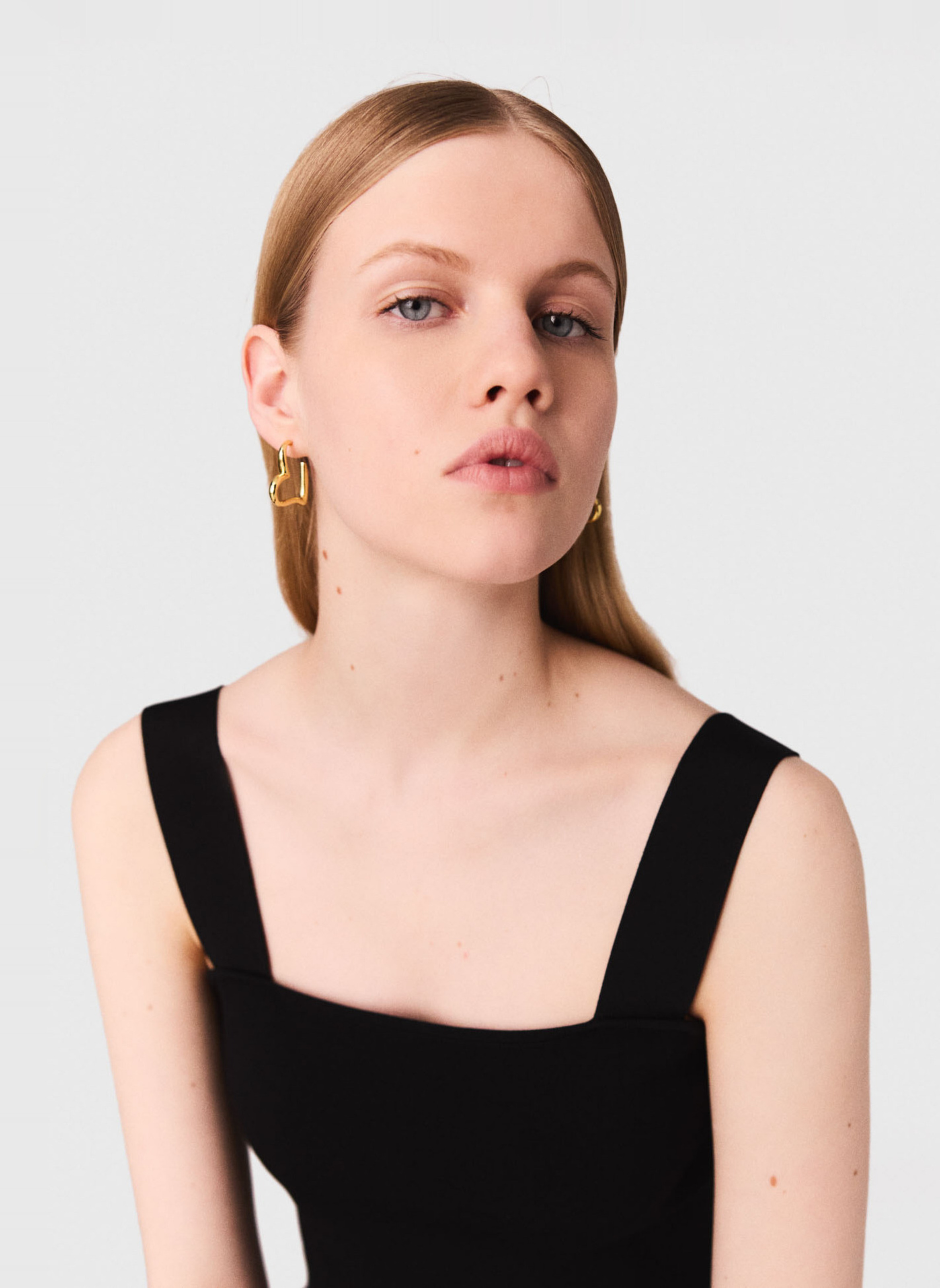 Jupe midi en tulle brodé MAJE Noir