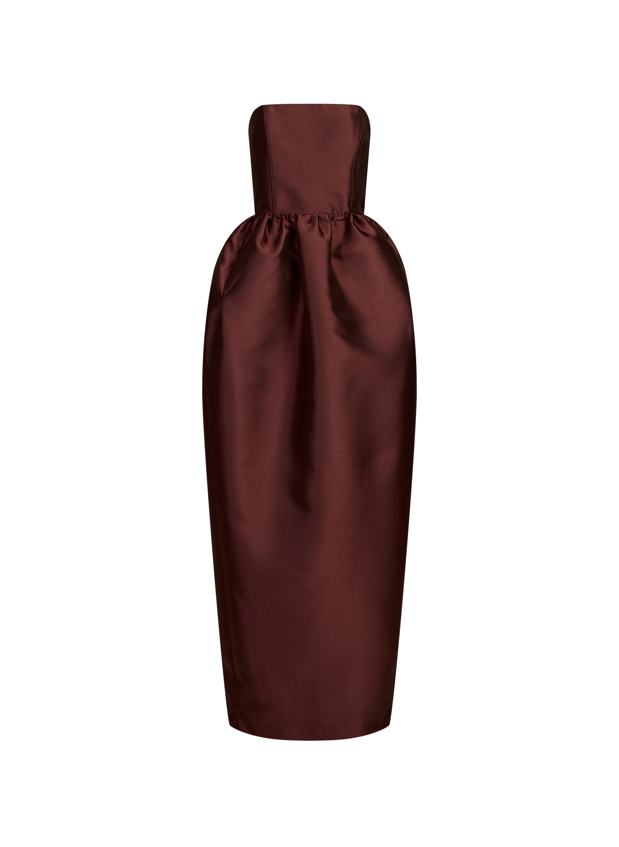 Long strapless dress MARQUES ALMEIDA Brown