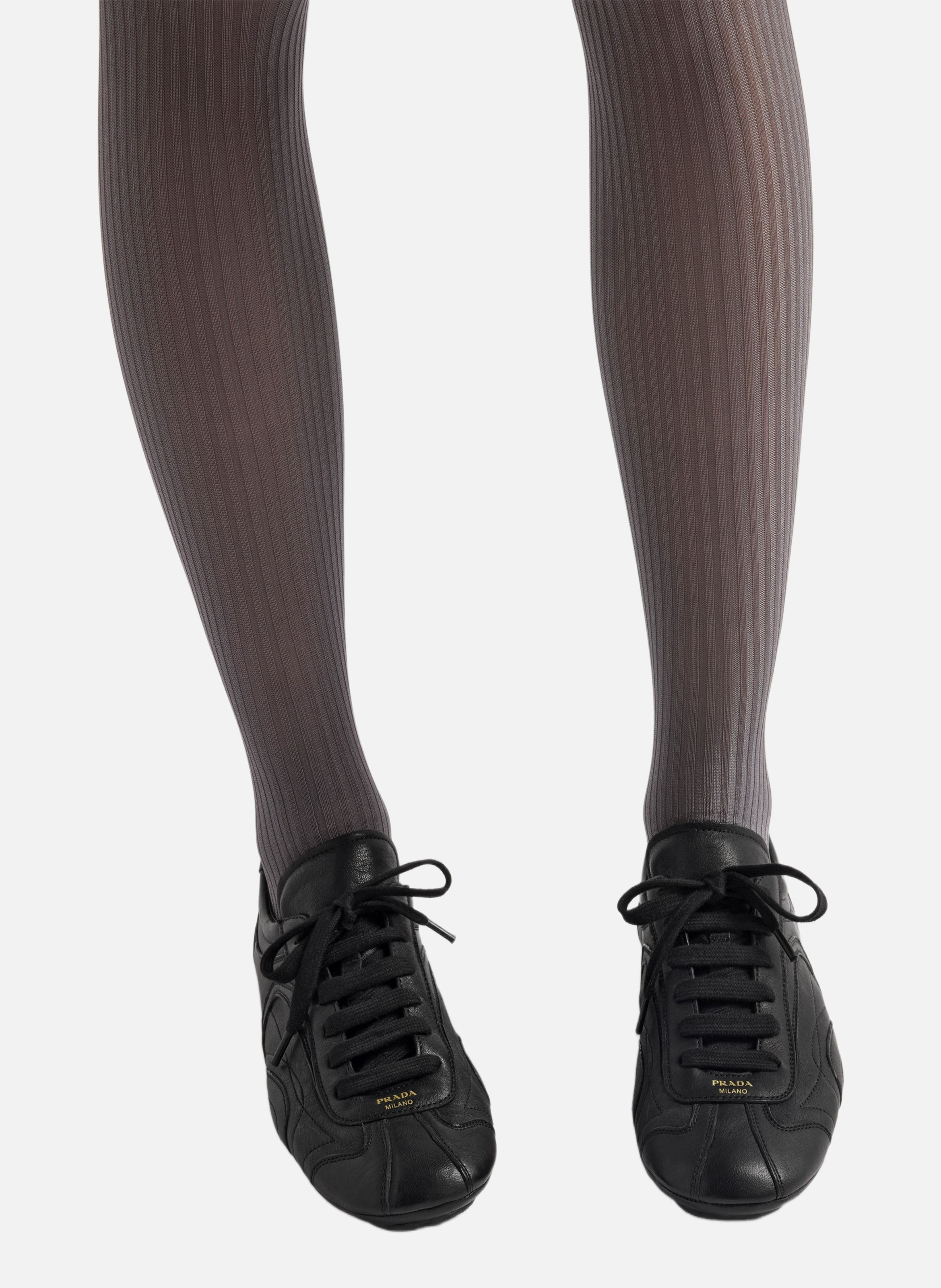 Baskets en cuir nappa montecarlo re-edition 2005 PRADA Noir