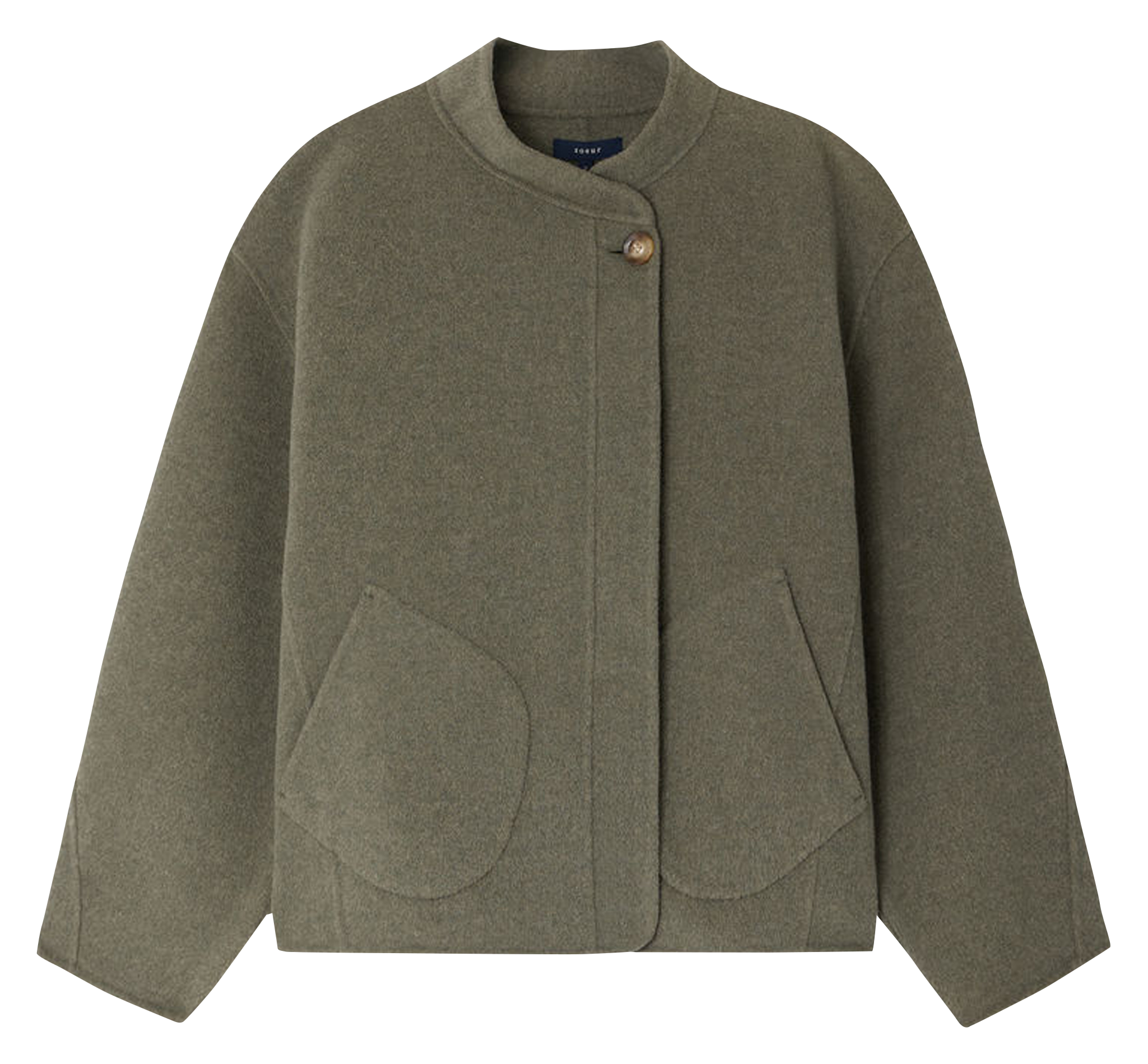 Manteau col rond en laine mélangée windsor SOEUR Gris