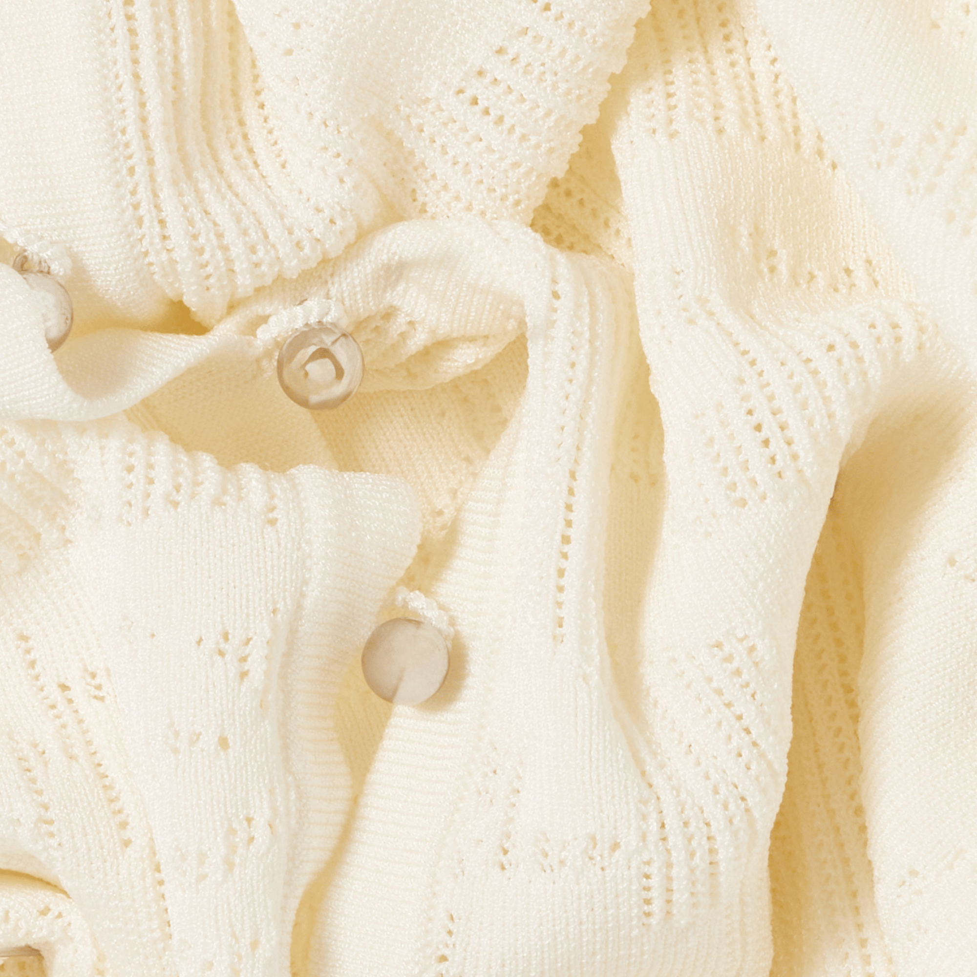 Gilet ajusté col rond en dentelle CLAUDIE PIERLOT Beige