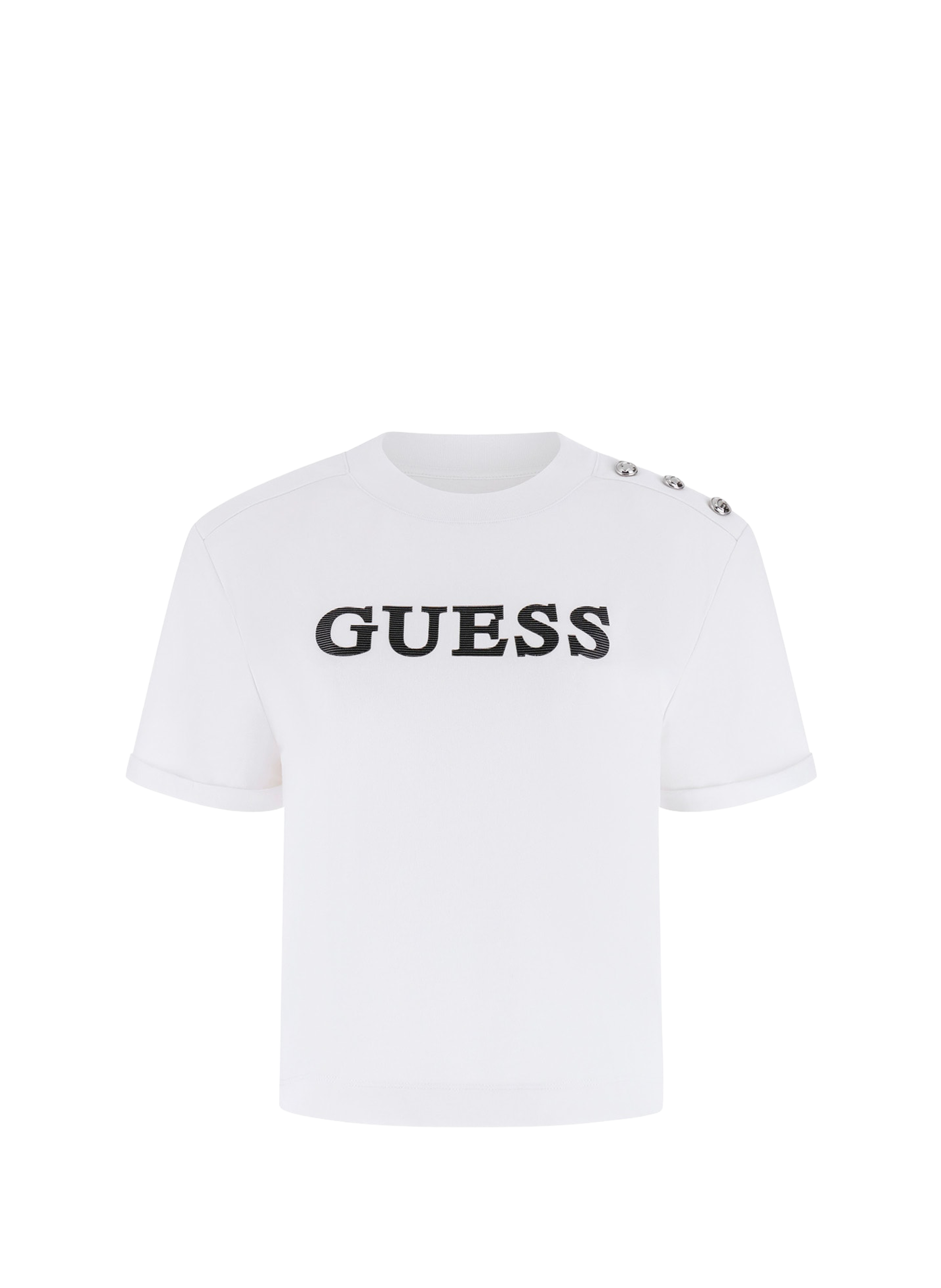 T-shirt imprimé en coton GUESS Blanc
