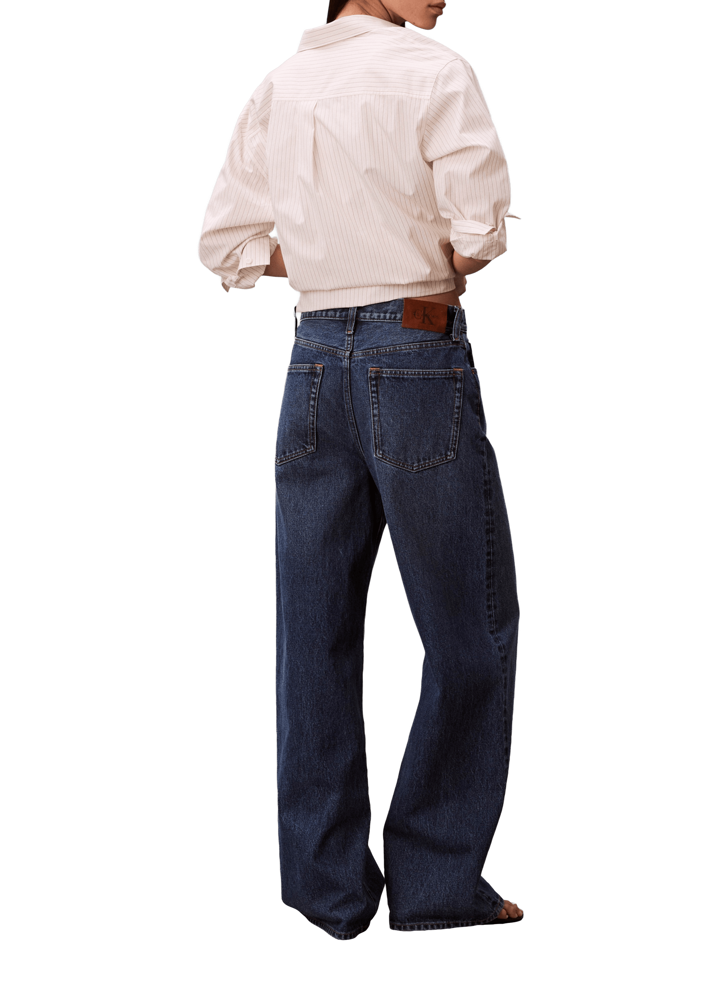 Jean ample en coton CALVIN KLEIN Bleu