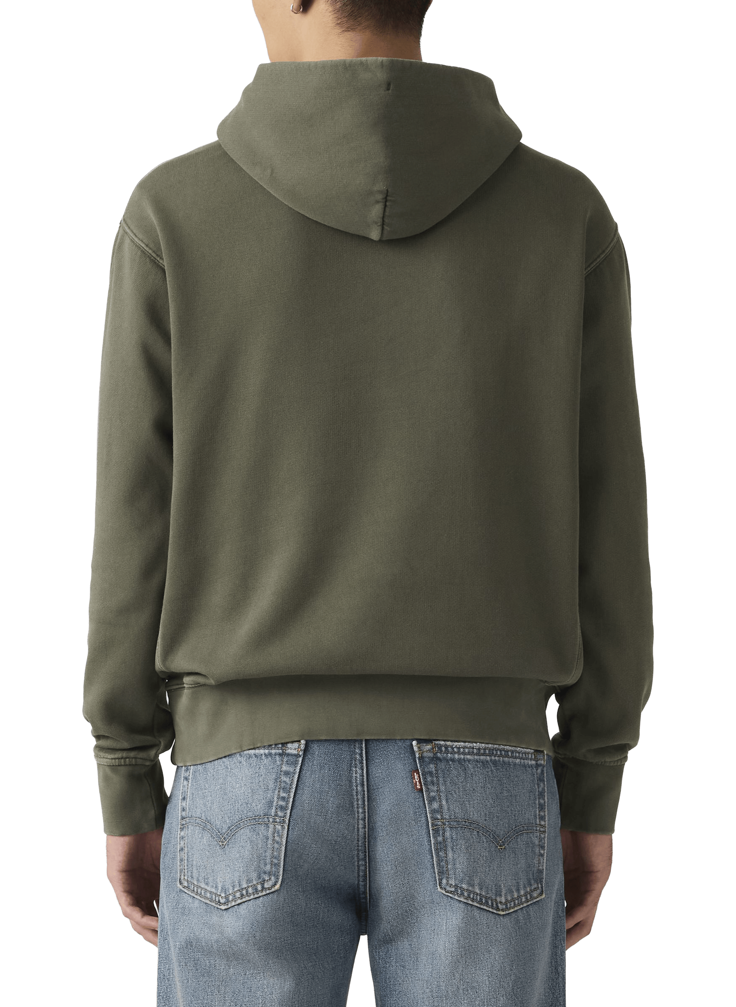 Sweat droit à capuche en coton mélangé LEVI'S Vert