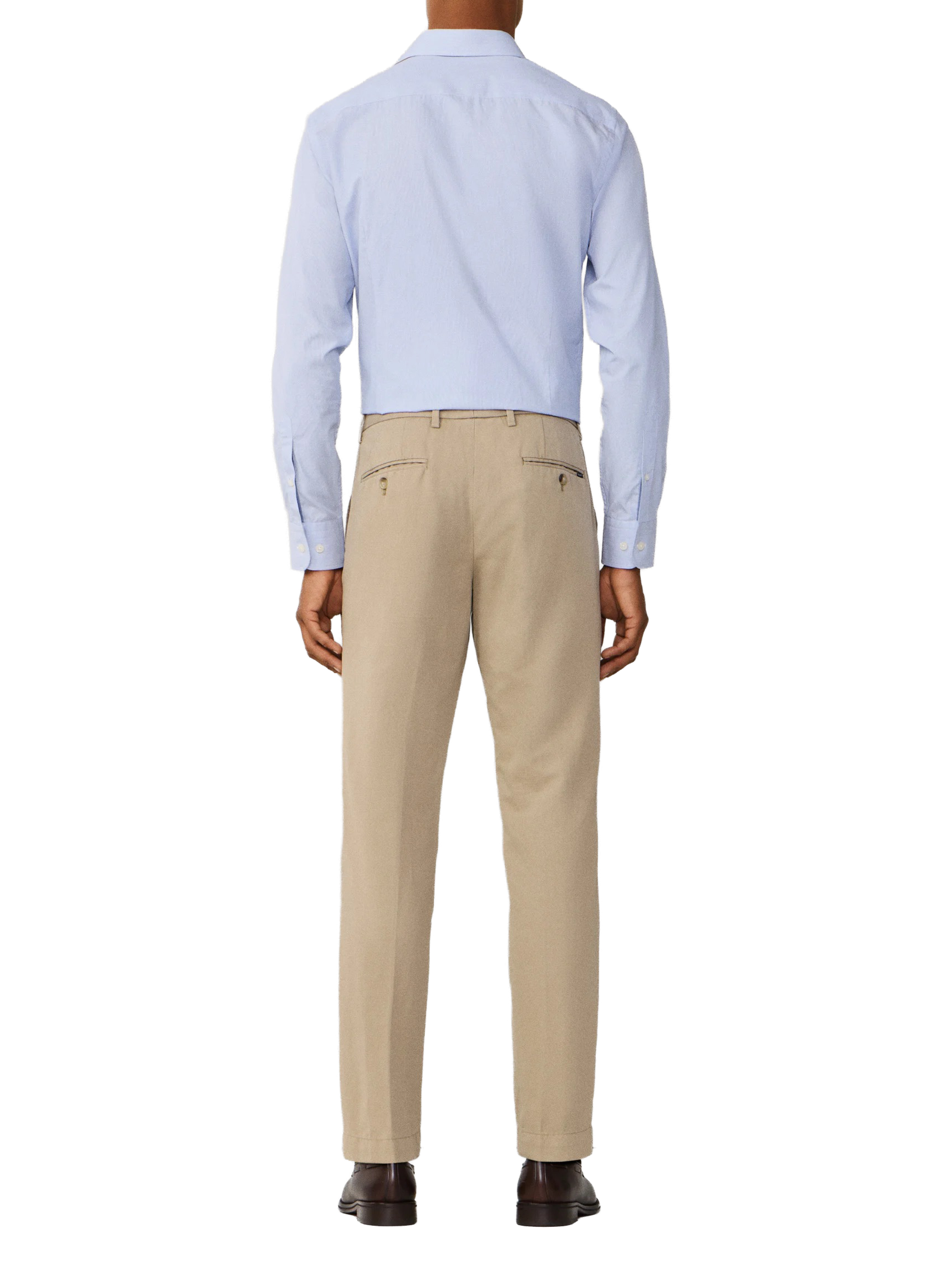 Kensington slim chino pants in linen and cotton HACKETT Beige