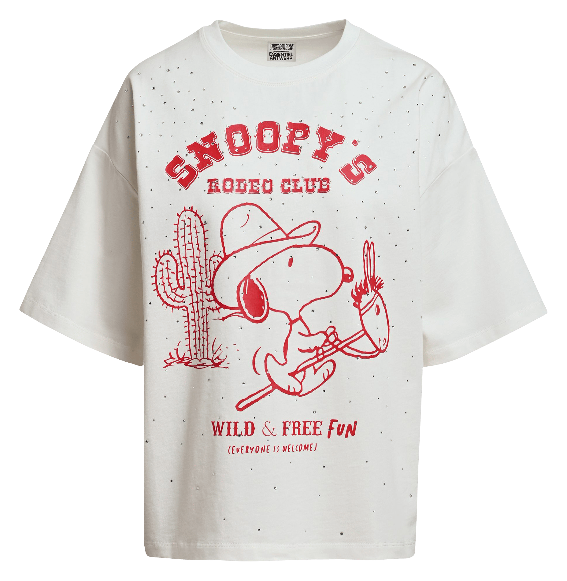 Tee-shirt imprimé col rond junki ESSENTIEL ANTWERP Blanc