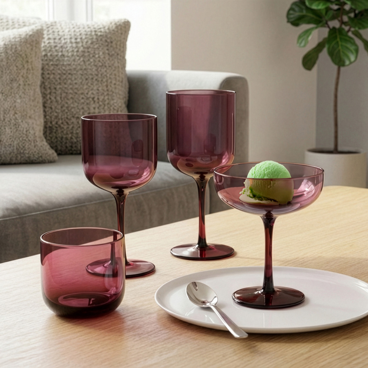 Couzon Couzon Eyden rose - lot de 4 verres à ...