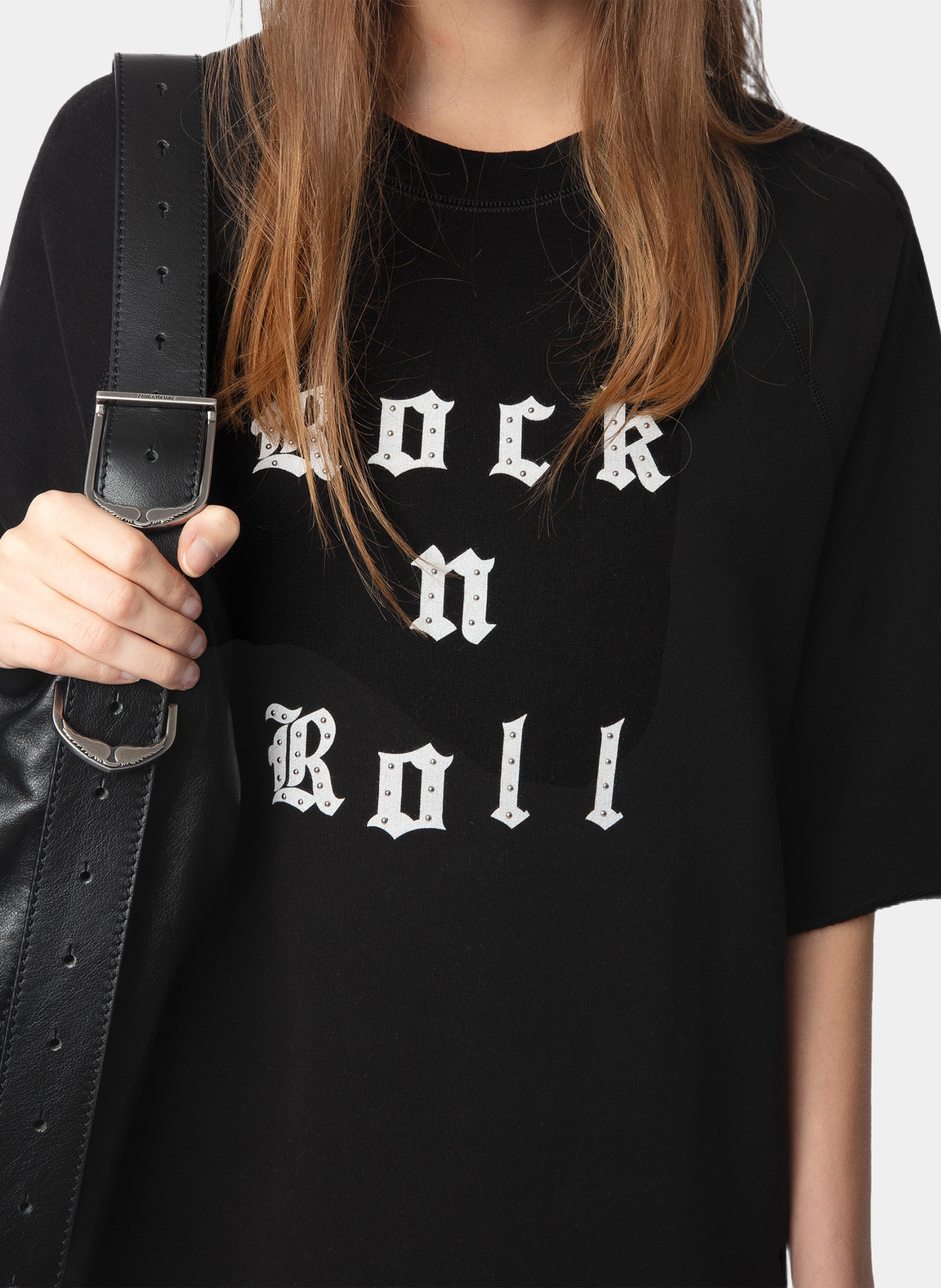 Kurzes T-Shirt-Kleid mit Aufschrift "Grace" ZADIG&VOLTAIRE Schwarz