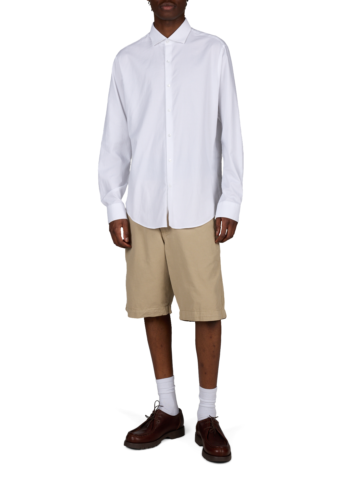 Chemise slim fit en coton mélangé CALVIN KLEIN Blanc