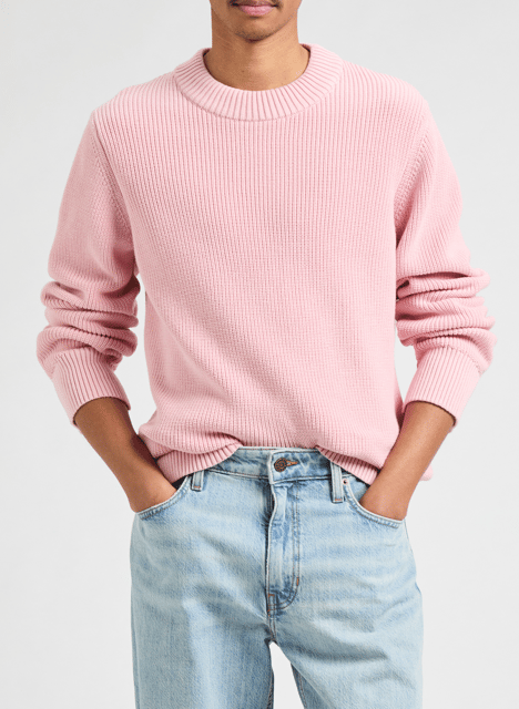 Pull en coton  AU PRINTEMPS PARIS Rose