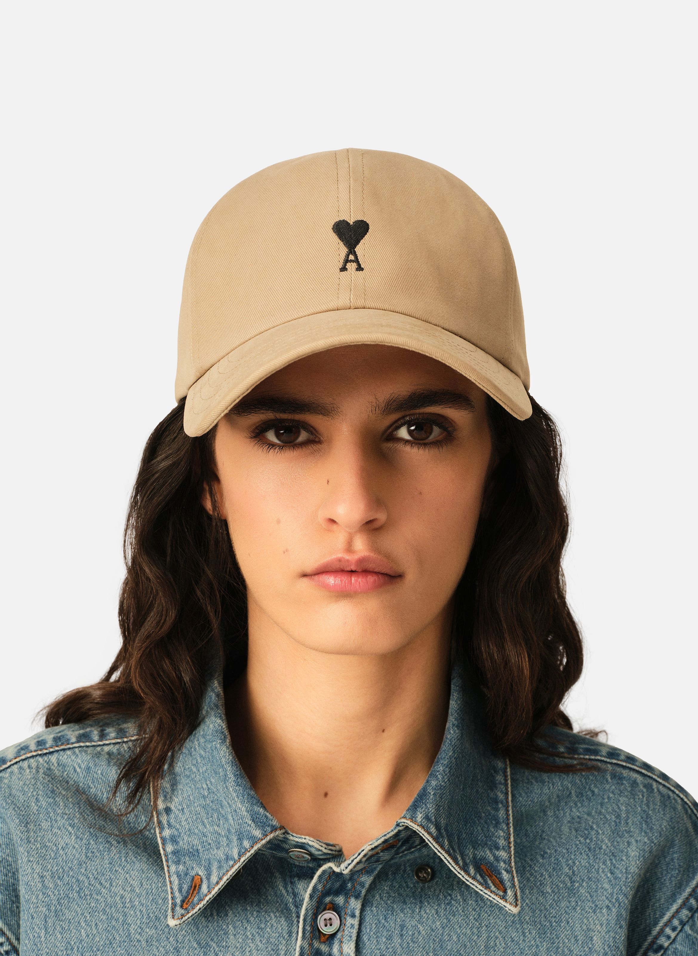 Casquette unisexe en coton ami de coeur AMI PARIS Beige