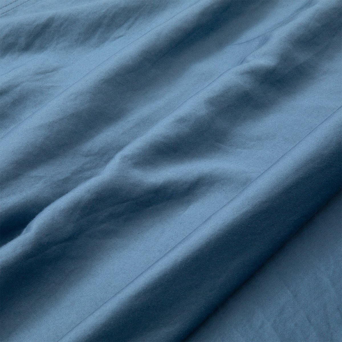 Drap plat en satin de coton lavé, palerme DESFORGES Gris