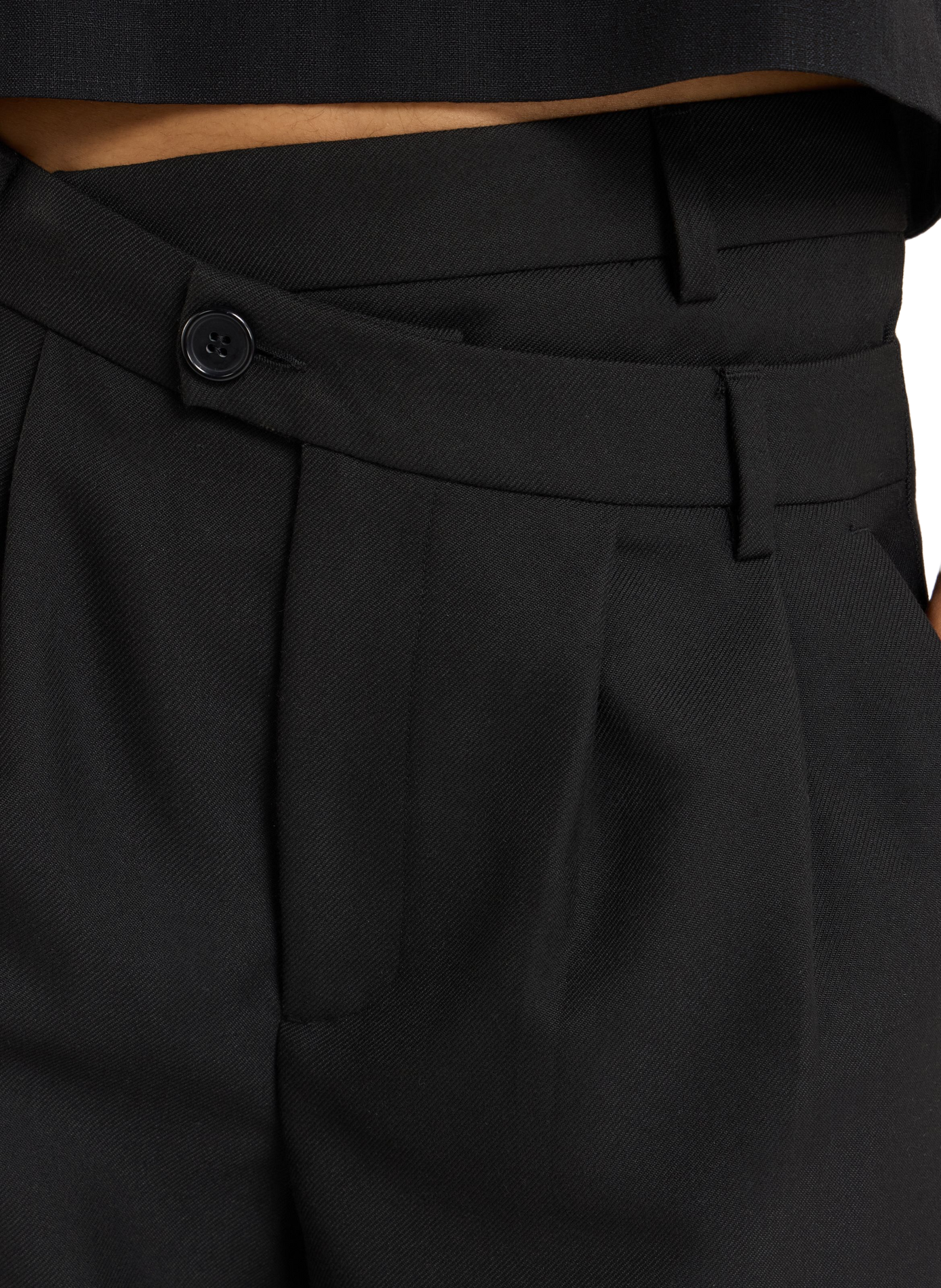 High-waisted wide-leg trousers SAISON 1865 Black