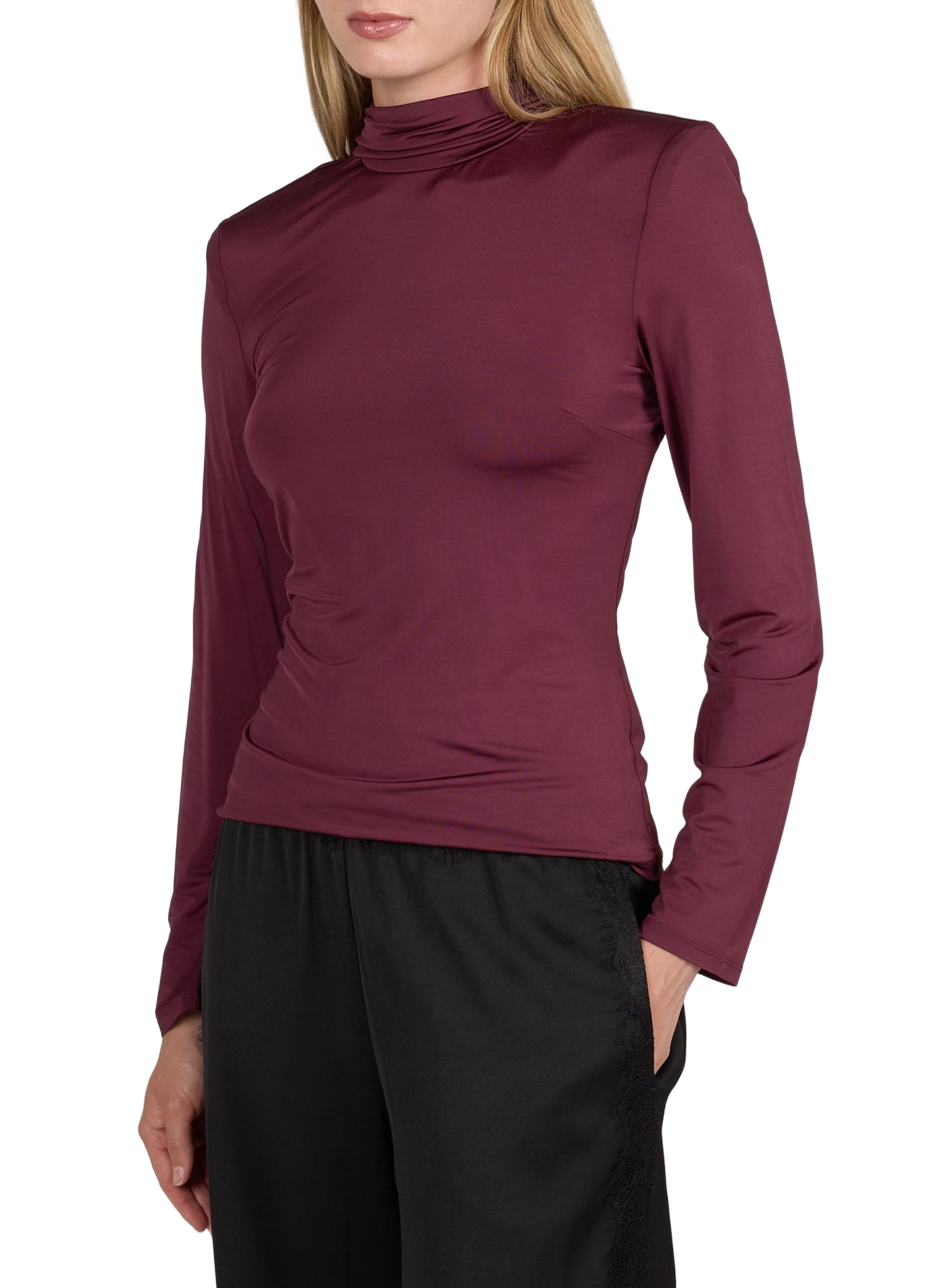 Satin straight top ROTATE Red