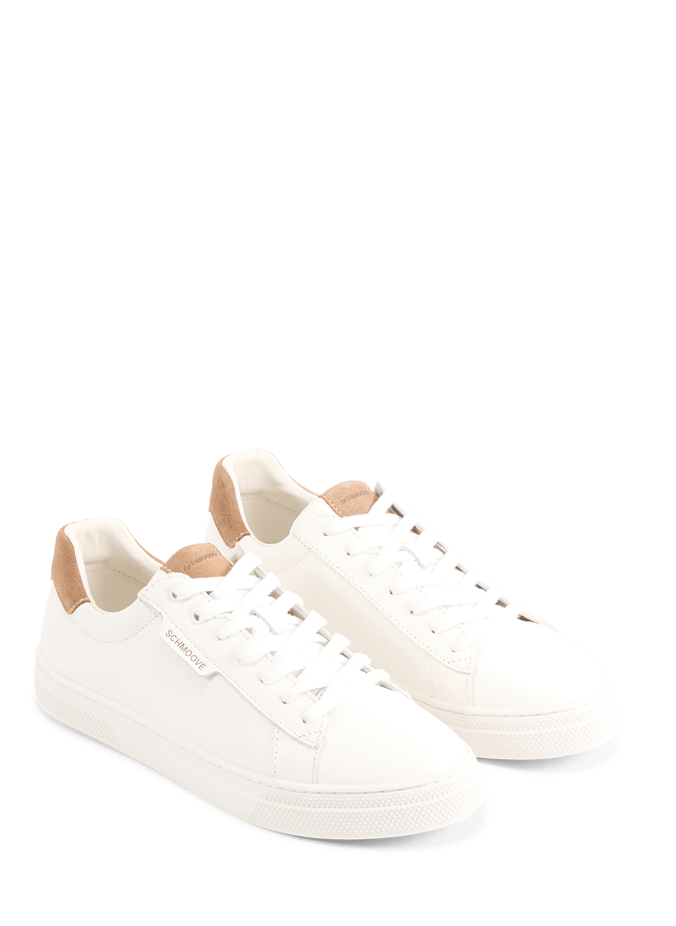 Sneakers met glitters van leer SCHMOOVE Wit