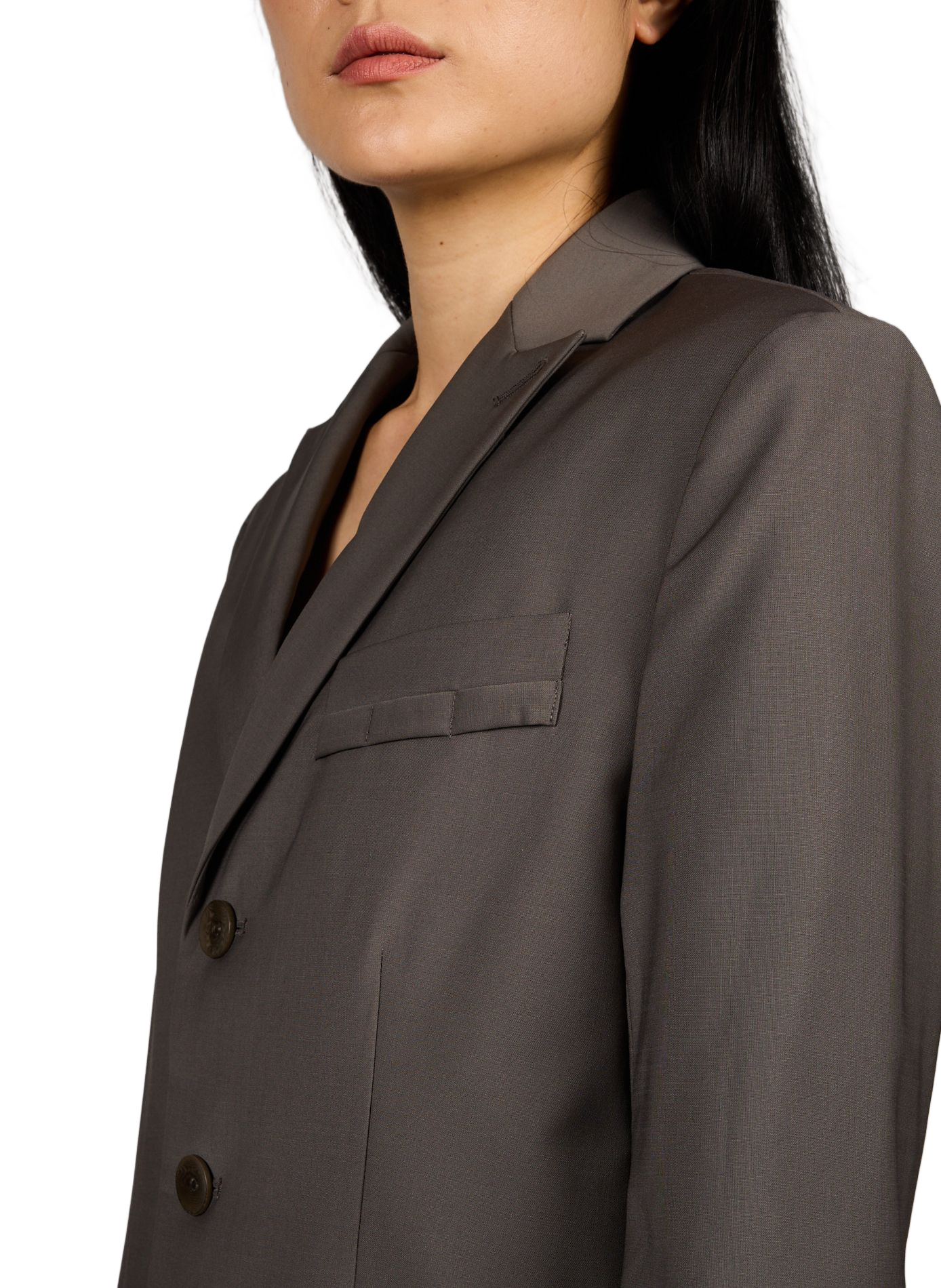 Einfarbiger gerader Blazer TIBI Grau