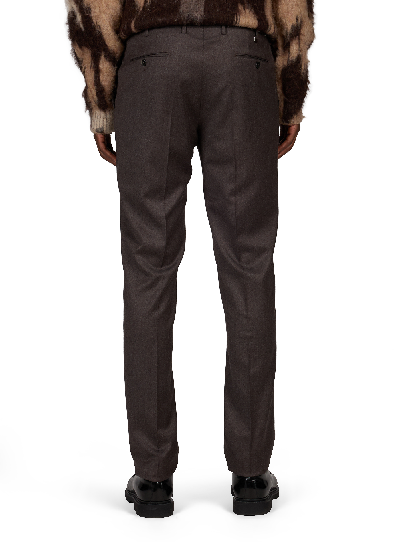 Slim-Fit Virgin Wool Trousers | Brown PT01 Men