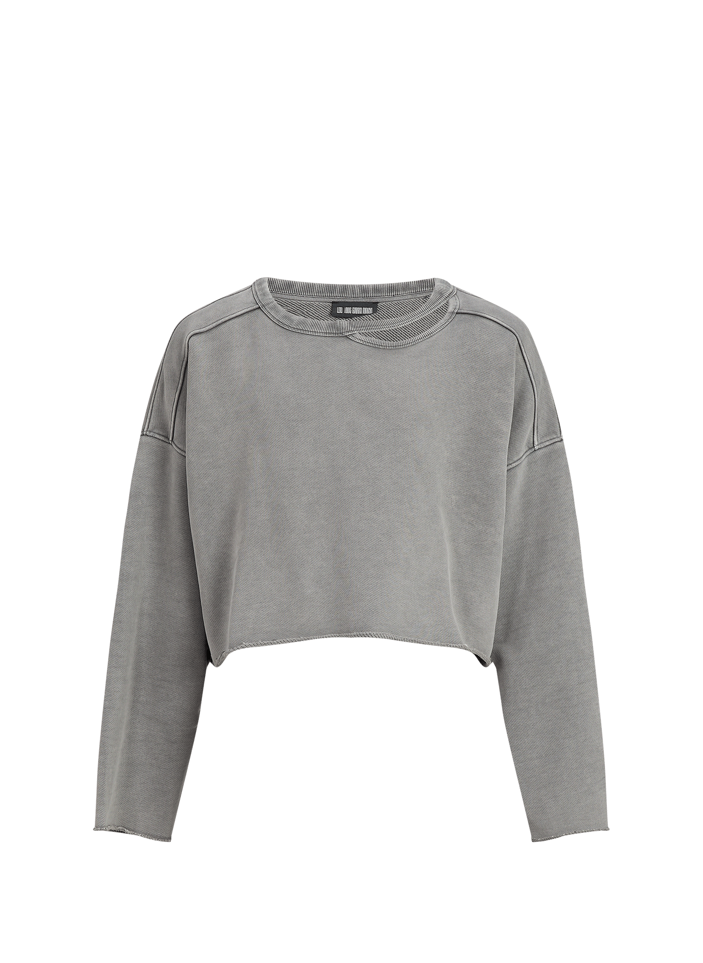 Sweat ample col rond uni en coton LOUIS GABRIEL NOUCHI Gris