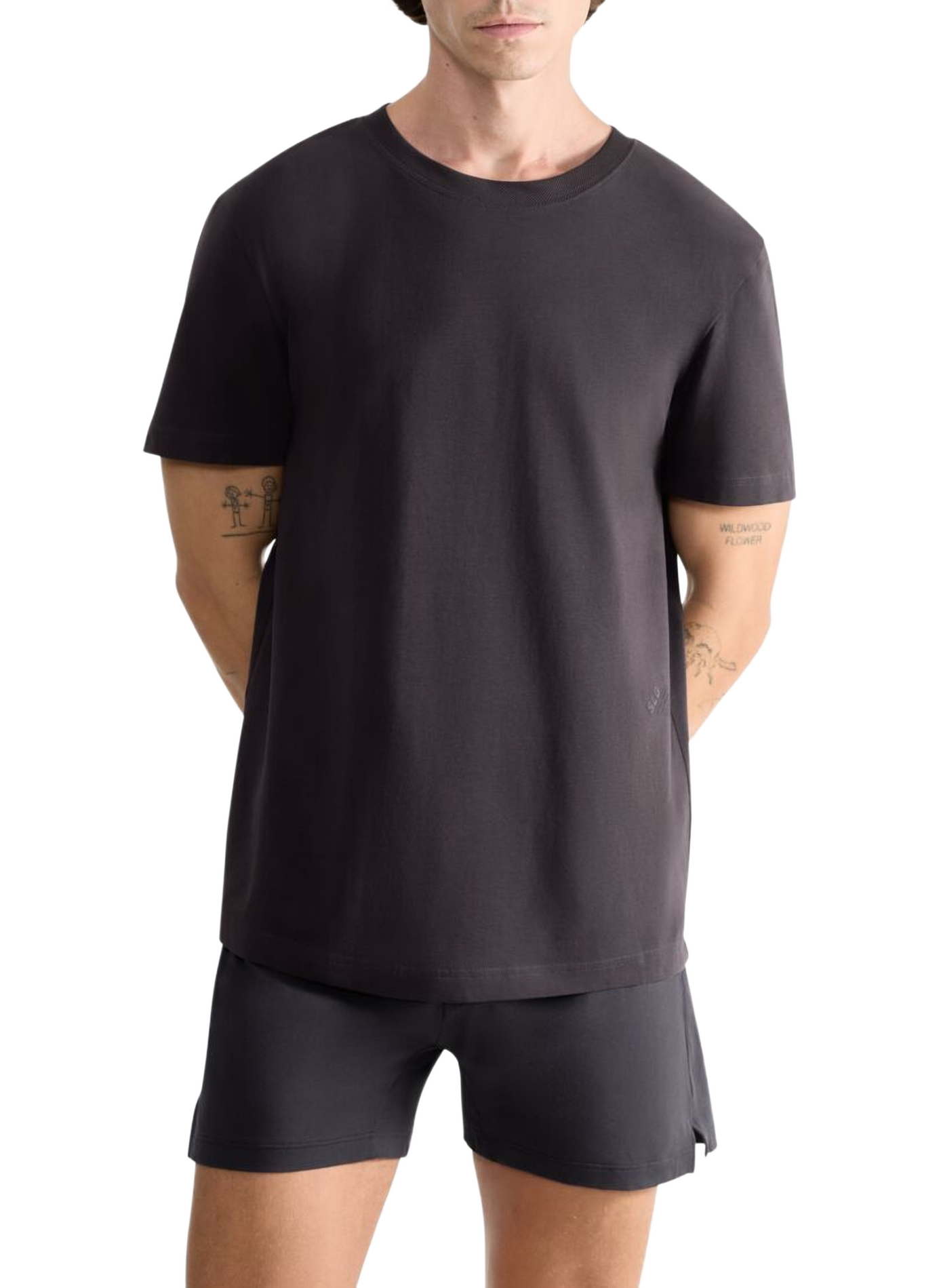 Rundhalsausschnitt T-Shirt aus Baumwollmischung SLOGGI Grau