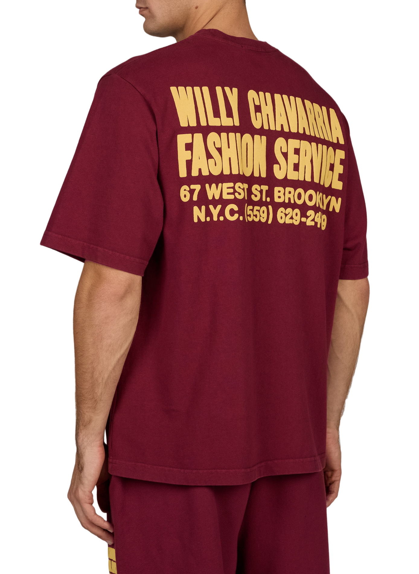 Straight-fit cotton T-shirt WILLY CHAVARRIA Red