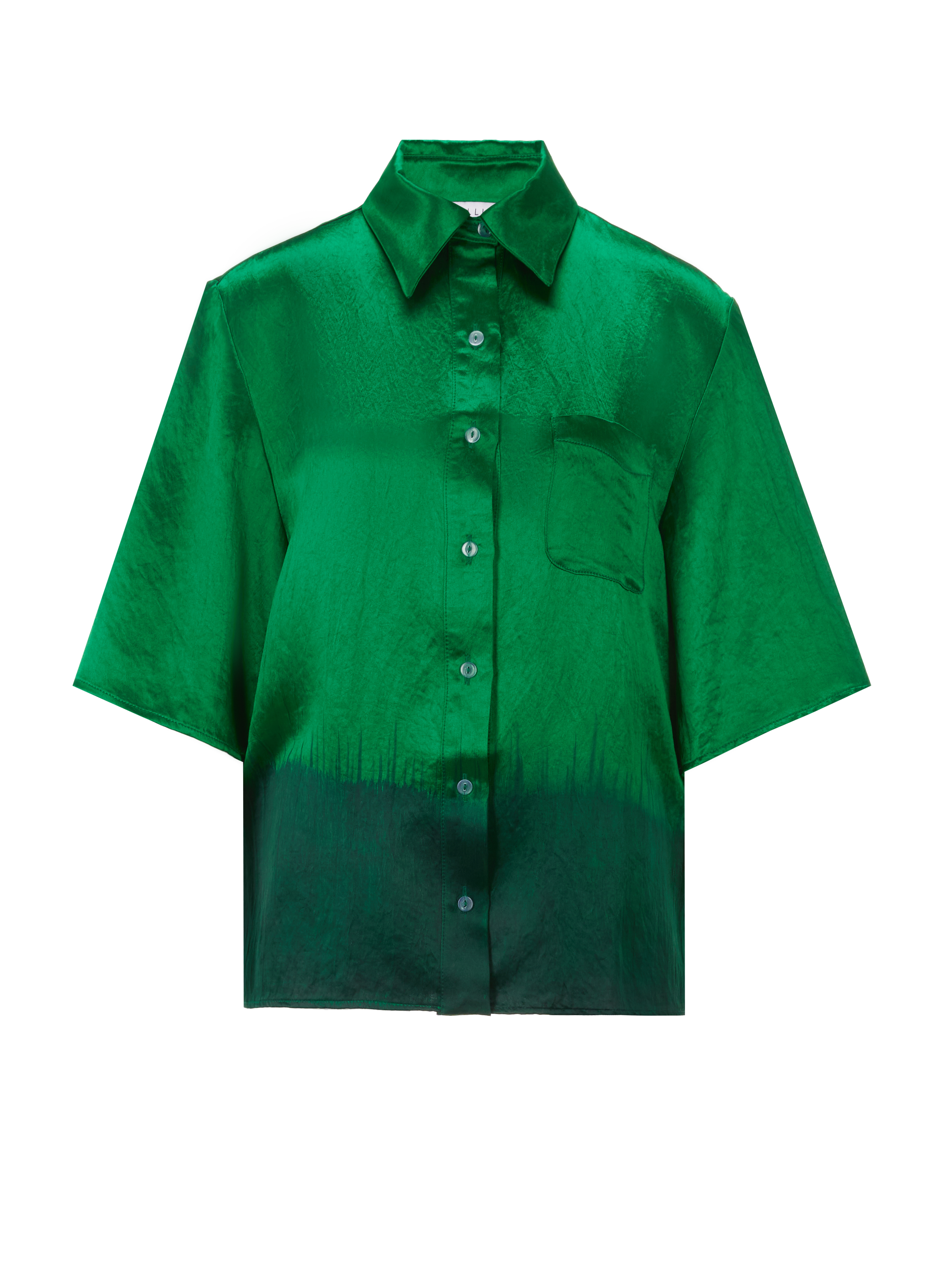 COLLINA STRADA Satin shirt Green
