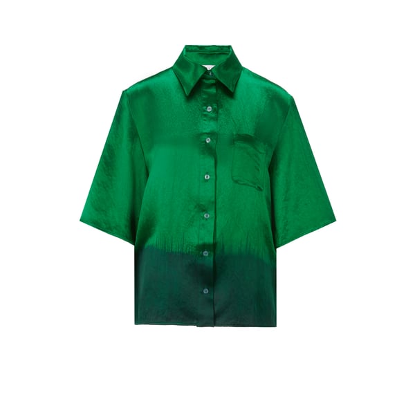 Collina Strada Satin Shirt In Vert