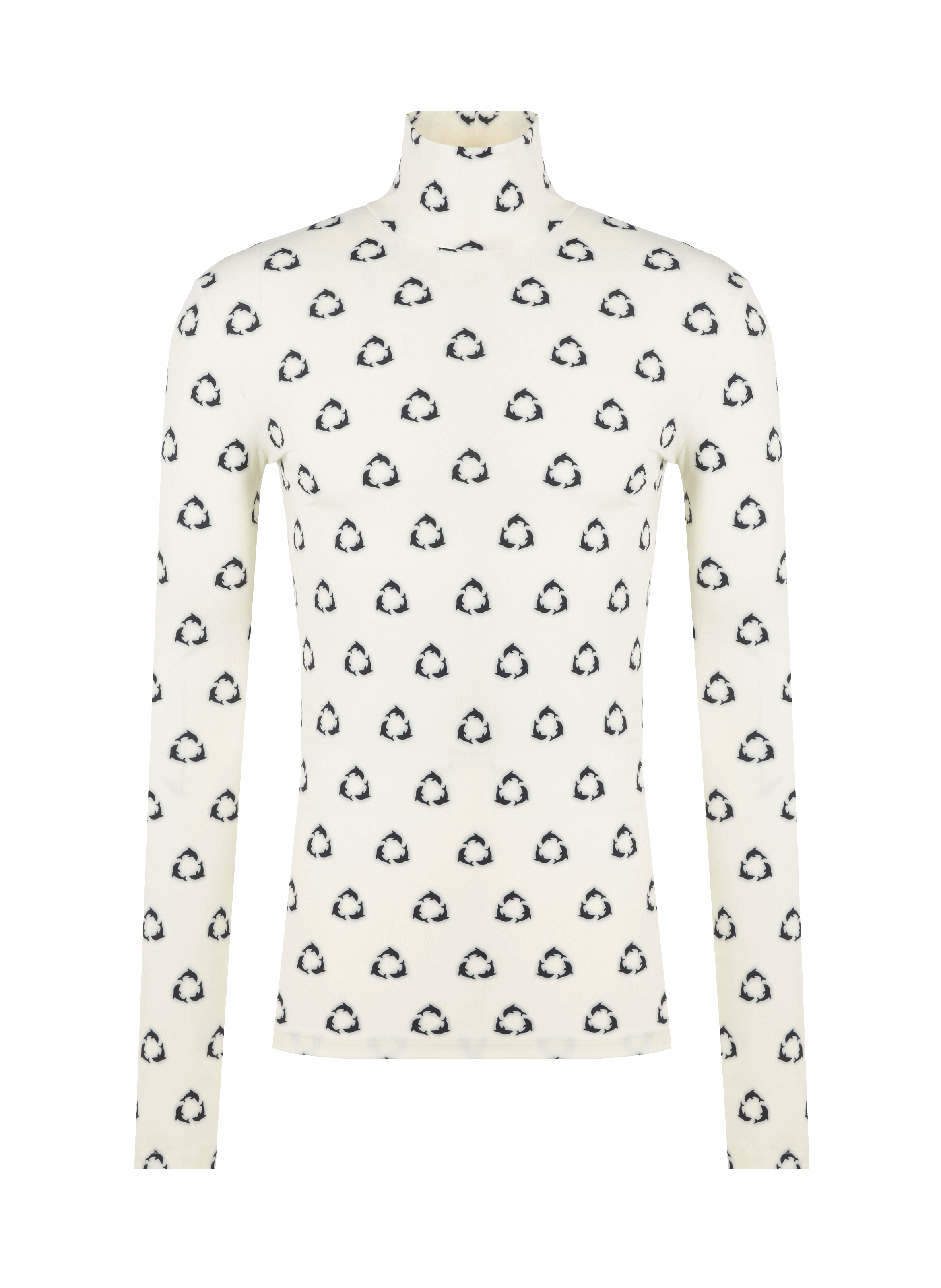 Top imprimé à col montant