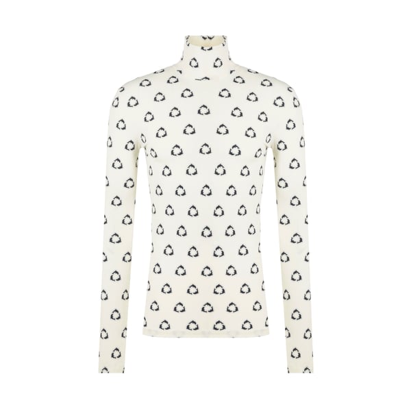 Top imprimé à col montant