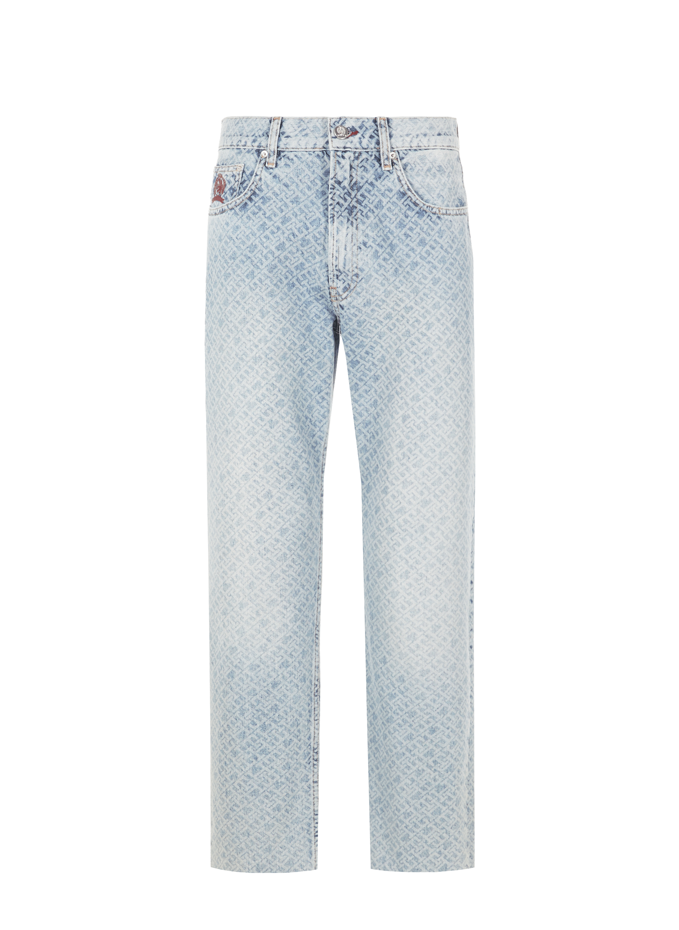 Jean monogramme en coton