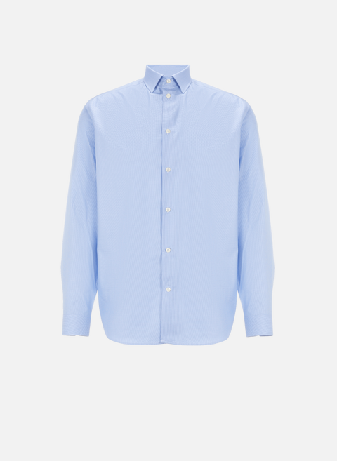 Straight cotton shirt BlueAU PRINTEMPS PARIS 