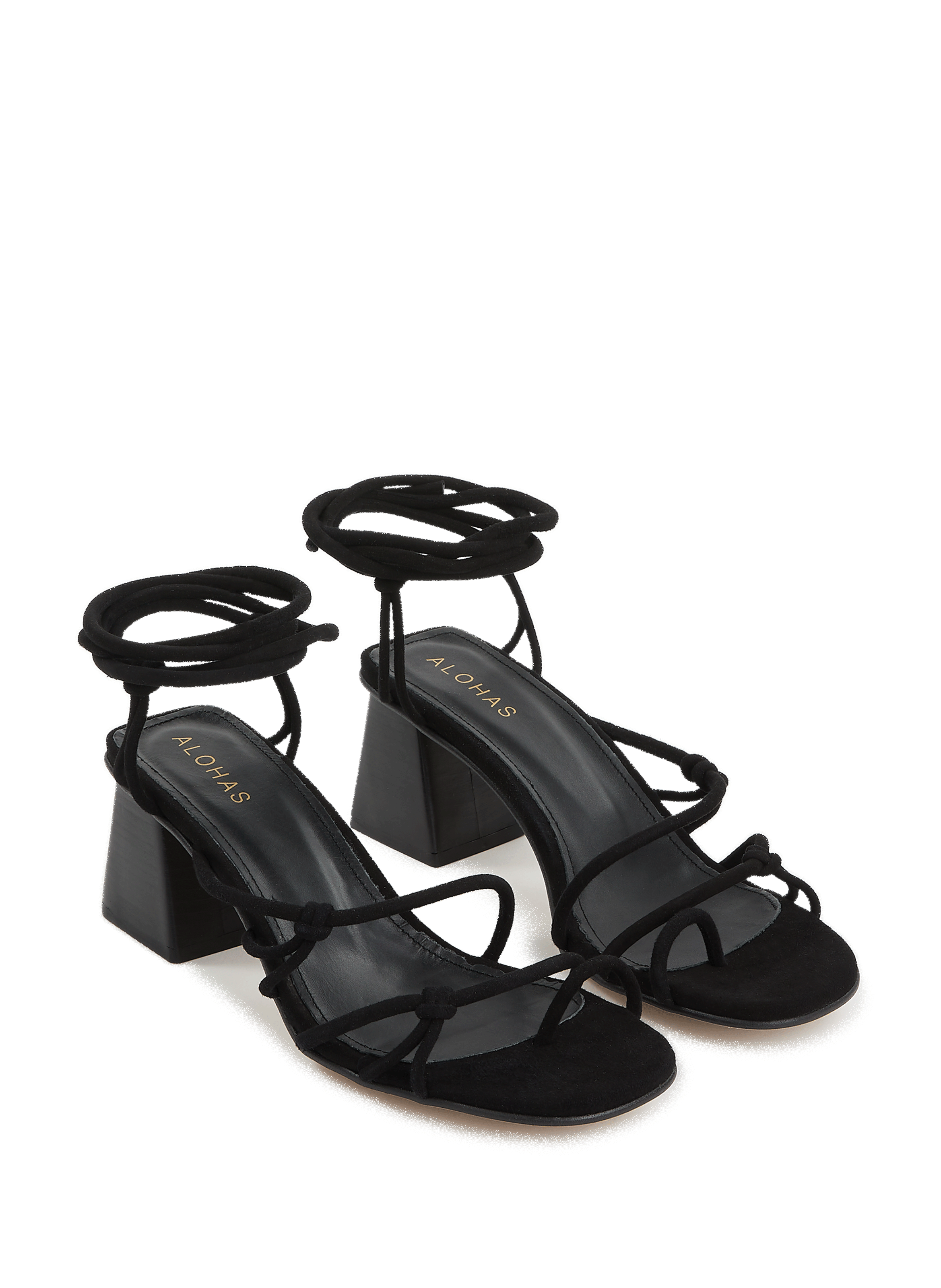 Sandales à talon Goldie en cuir  ALOHAS Noir