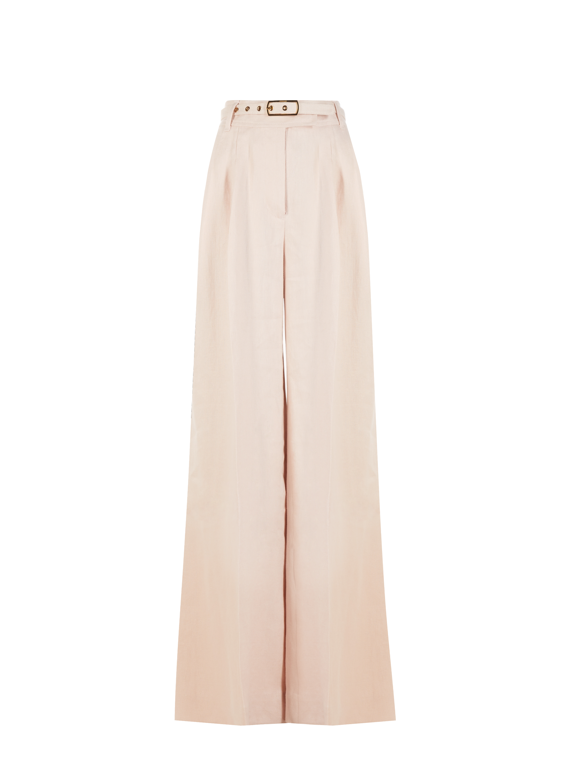 Pantalon large en lin ZIMMERMANN Rose